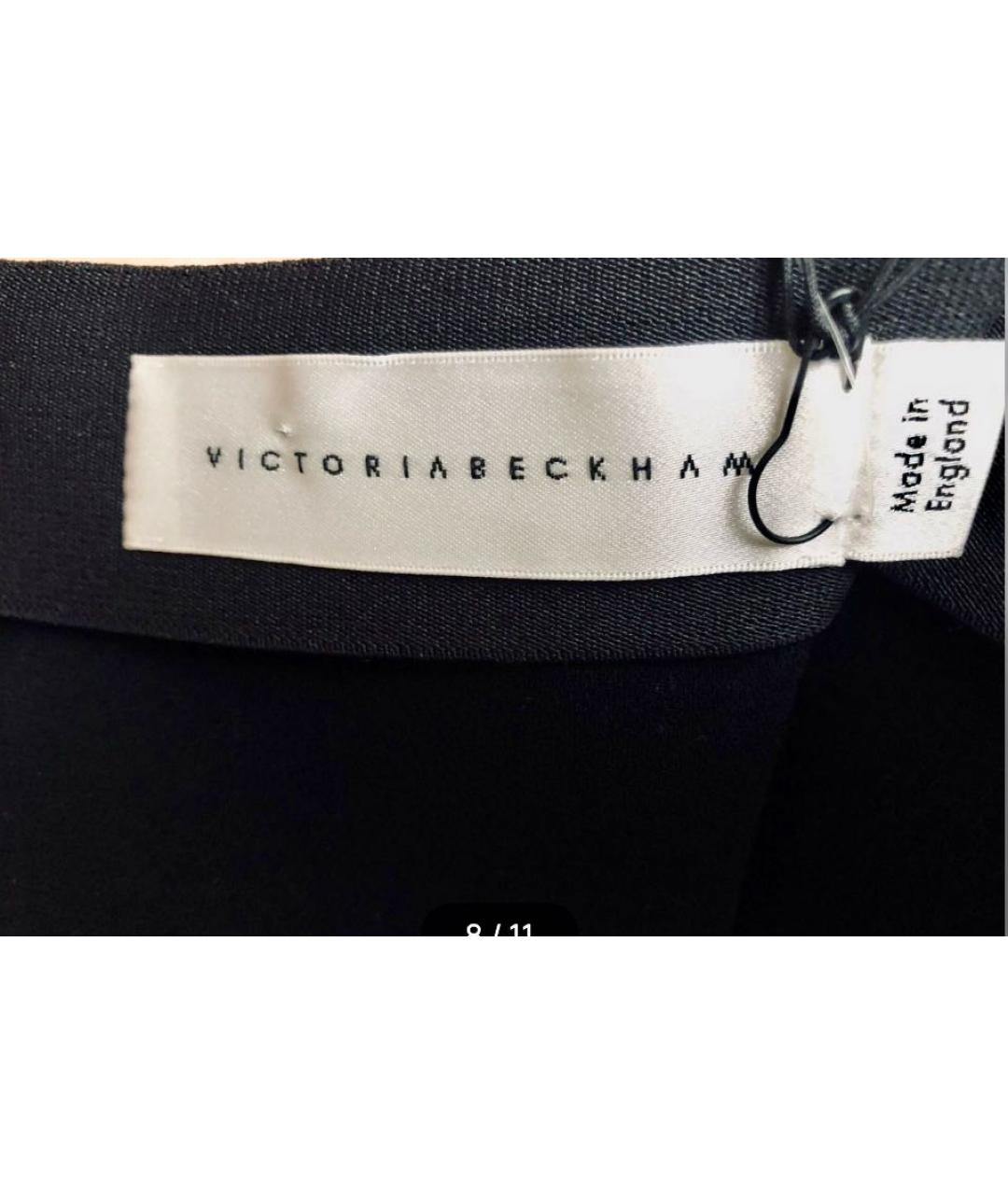 VICTORIA BECKHAM Черная полиэстеровая юбка миди, фото 7
