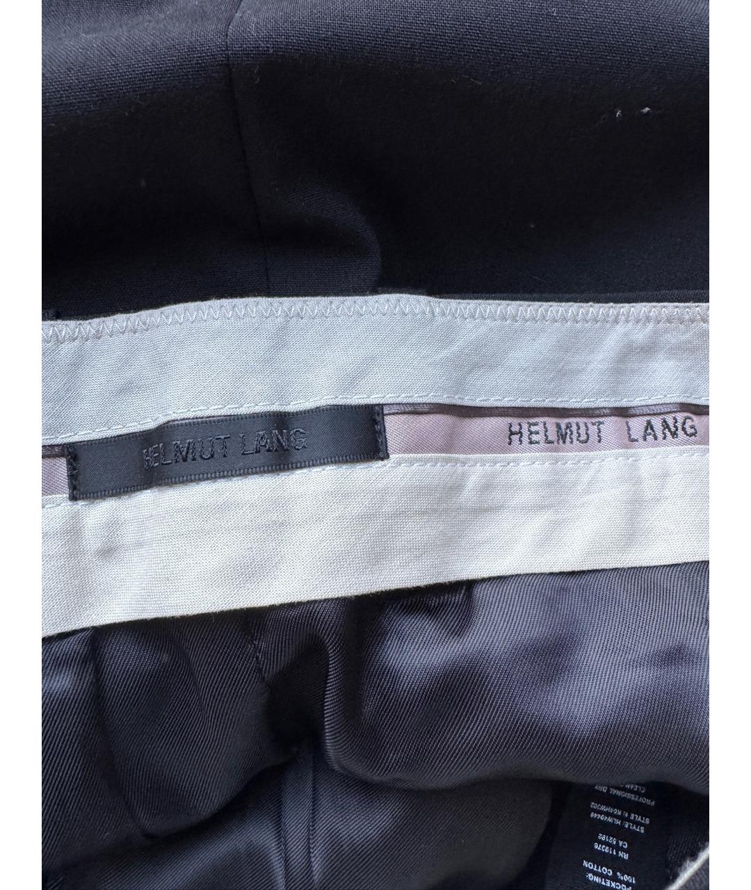 HELMUT LANG Черная шерстяная юбка-шорты, фото 4
