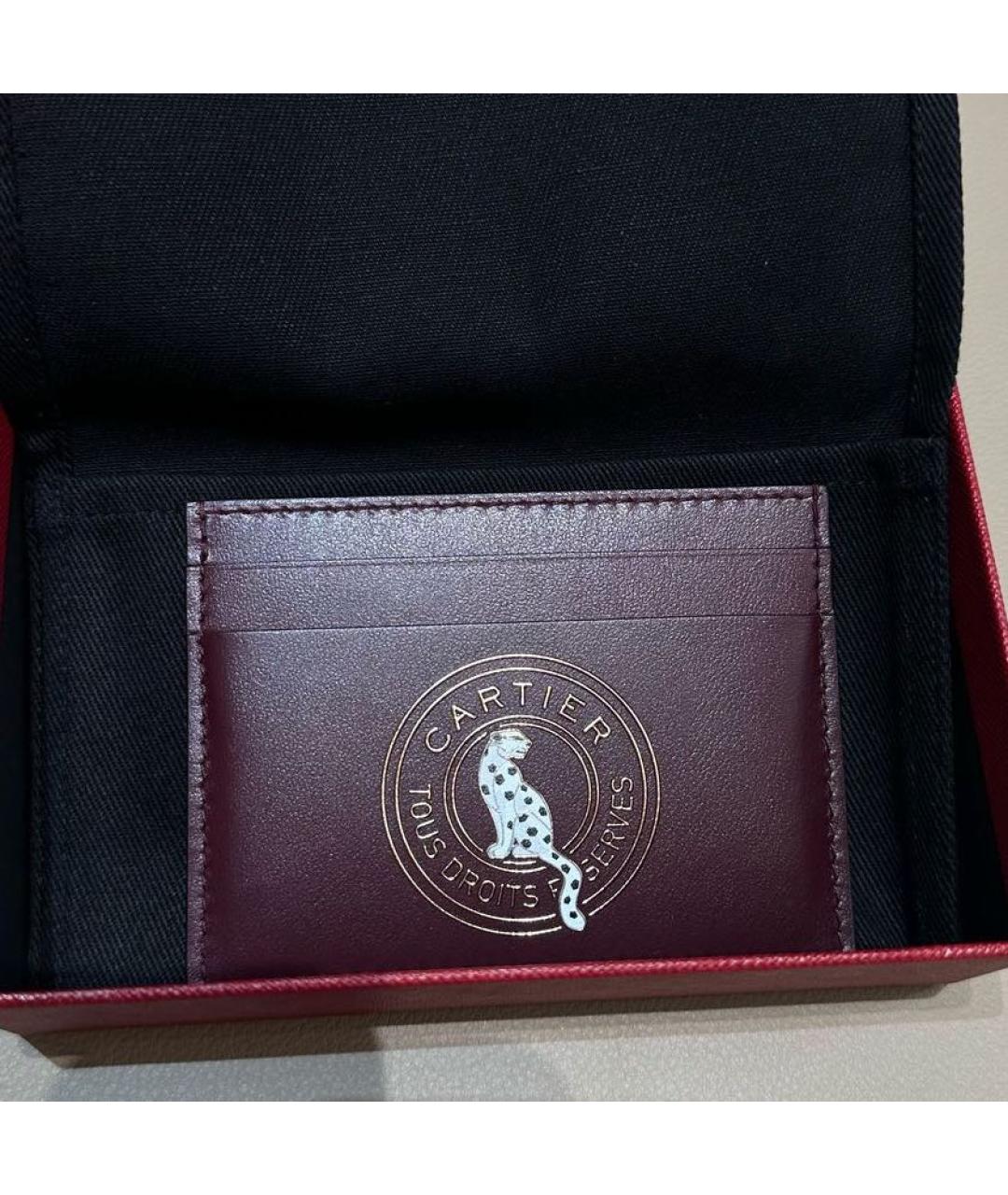 CARTIER Фиолетовый кожаный кошелек, фото 6