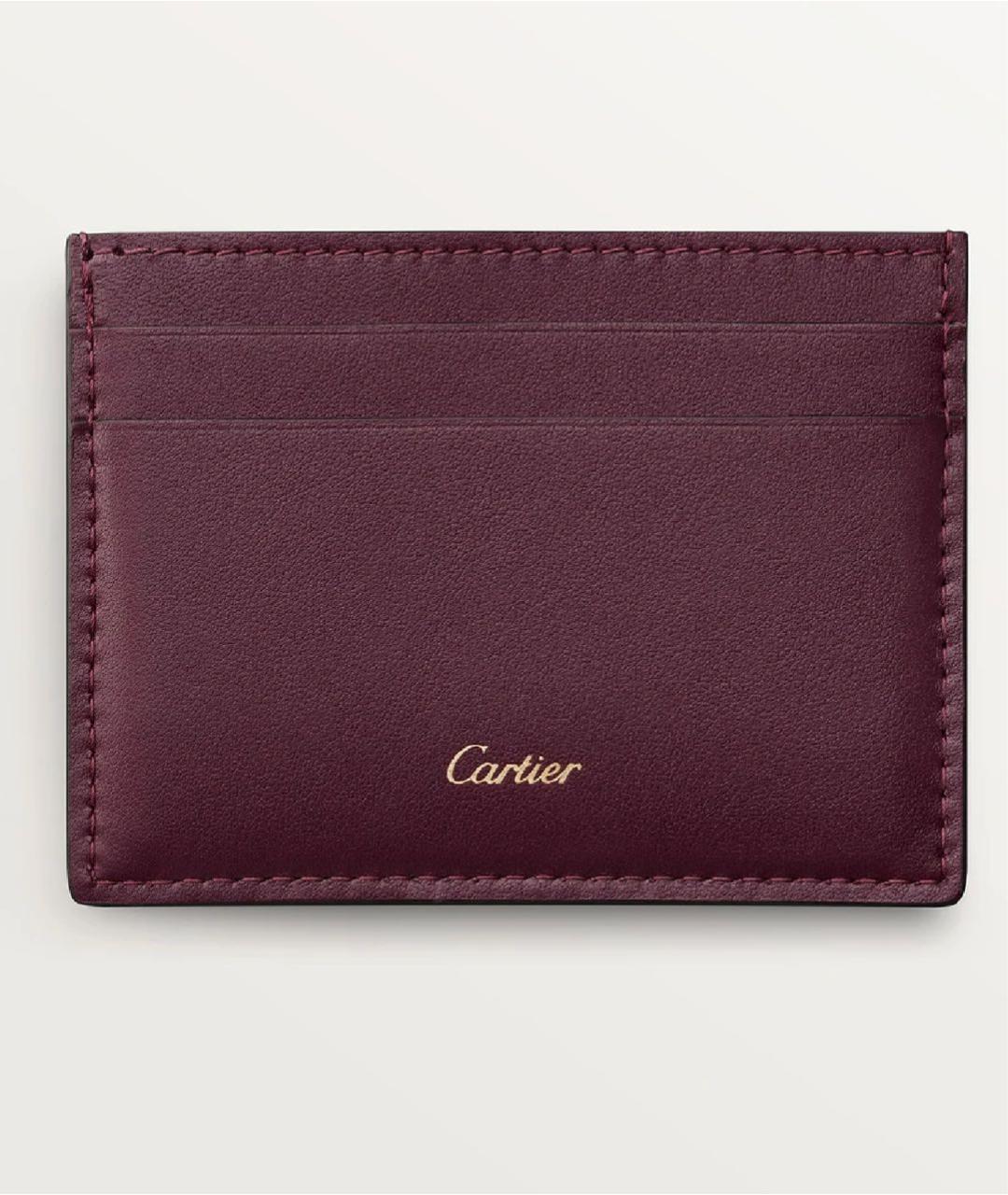 CARTIER Фиолетовый кожаный кошелек, фото 4