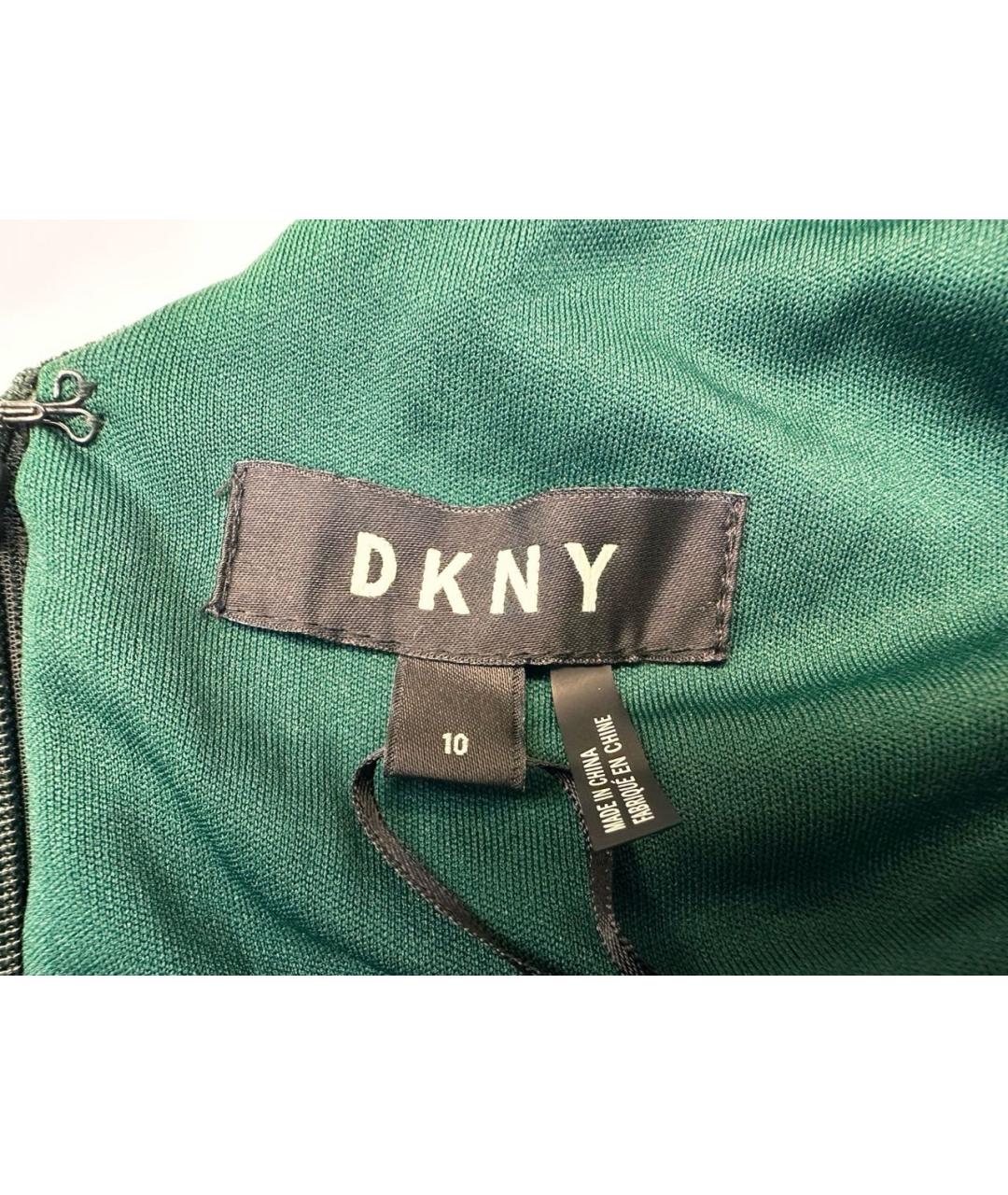 DKNY Зеленые бархатное коктейльное платье, фото 5