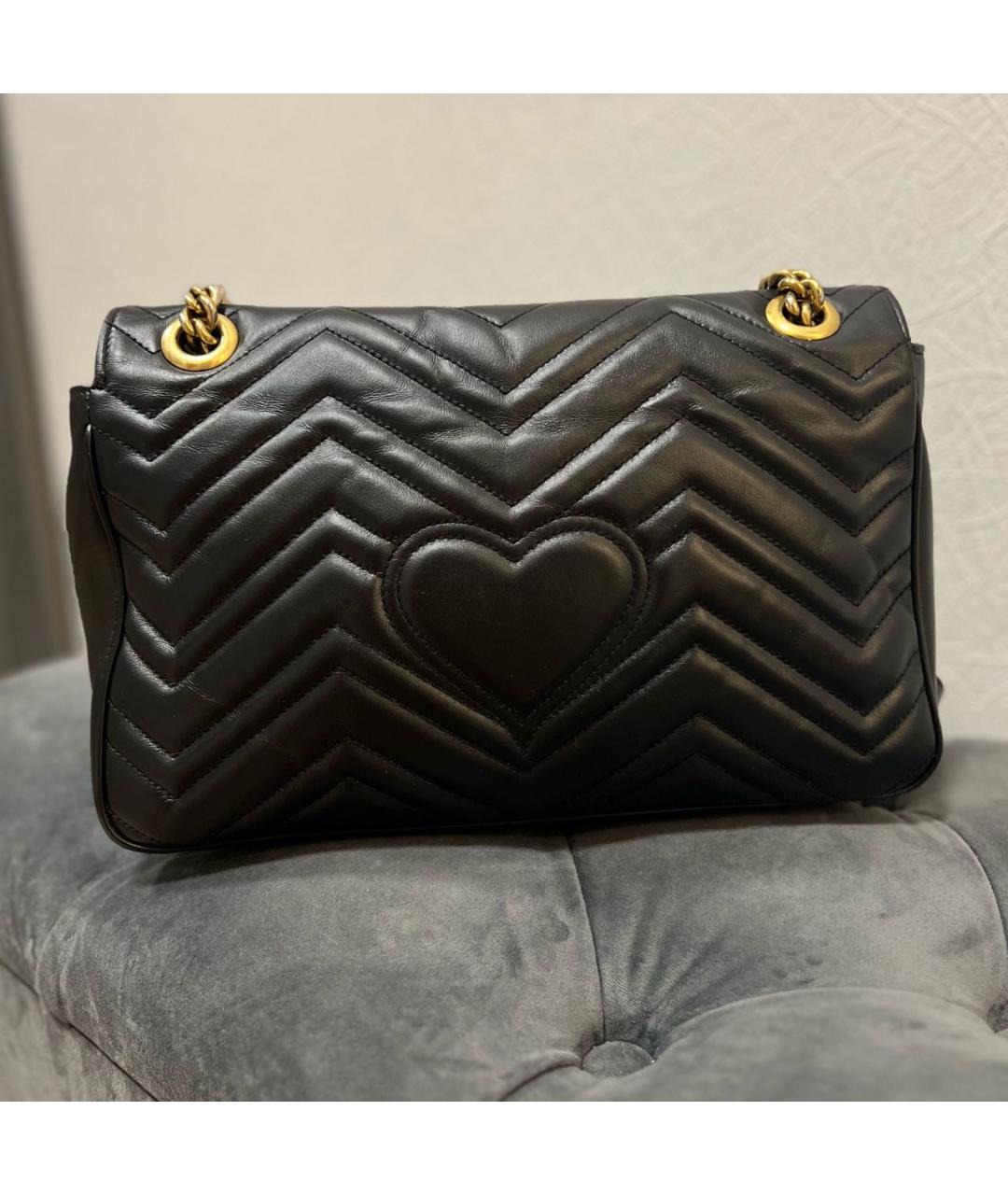 GUCCI Черная кожаная сумка через плечо, фото 3