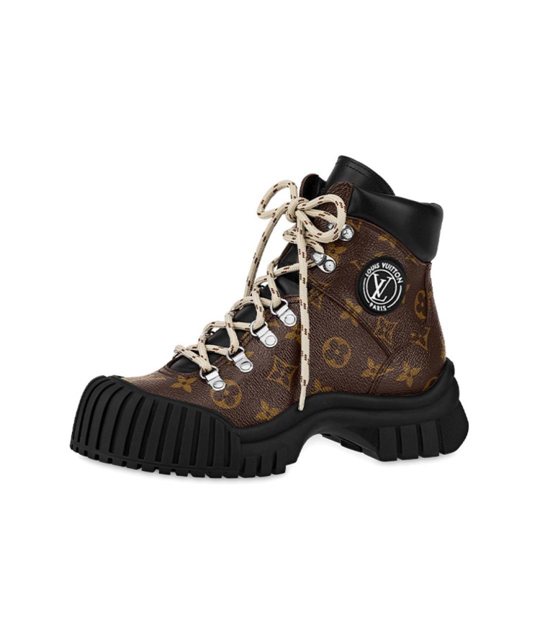 LOUIS VUITTON Коричневые кожаные полусапоги, фото 2