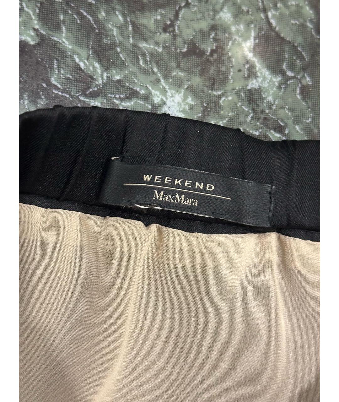 WEEKEND MAX MARA Черная шелковая юбка мини, фото 2
