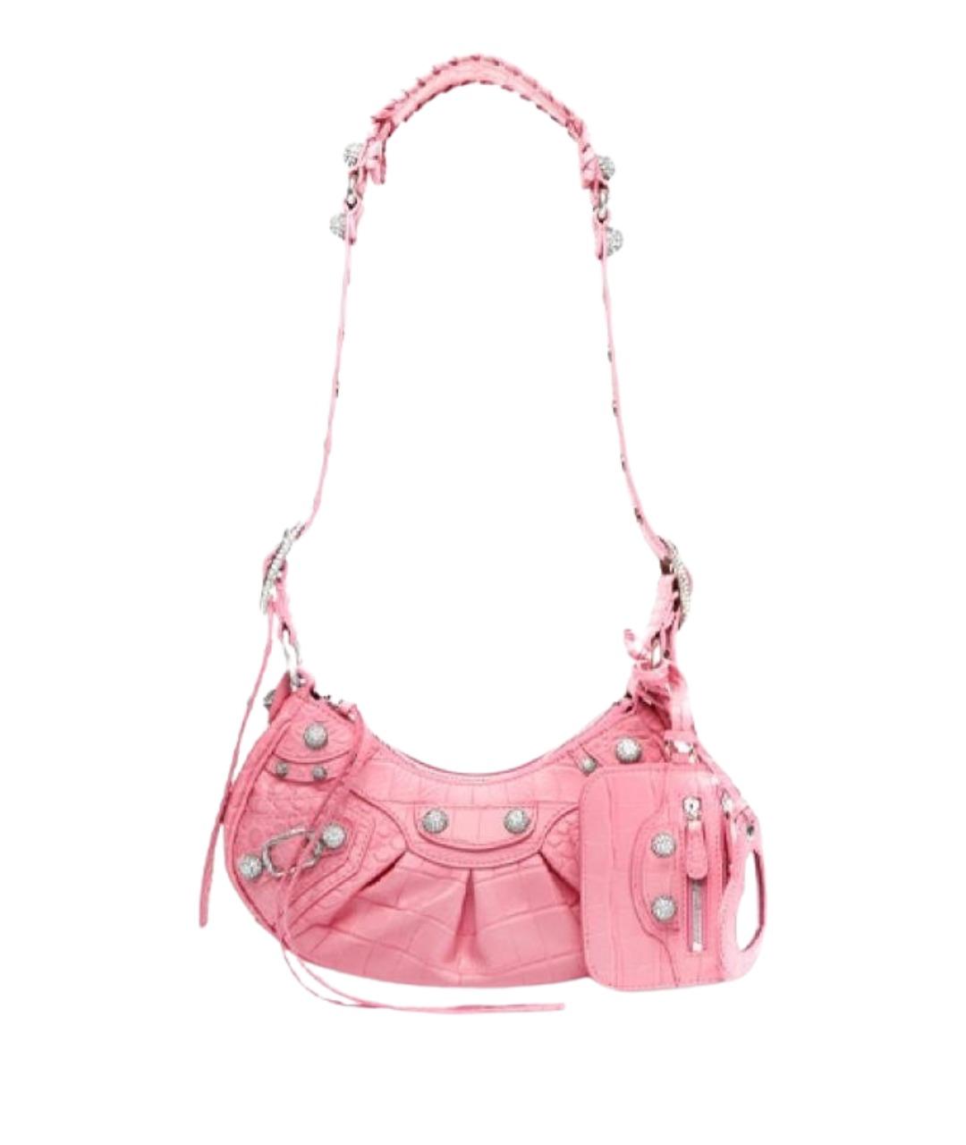 BALENCIAGA Розовая кожаная сумка через плечо, фото 1