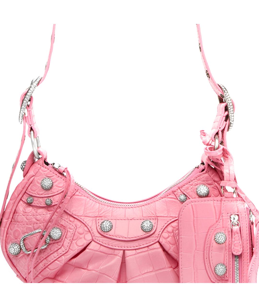 BALENCIAGA Розовая кожаная сумка через плечо, фото 5