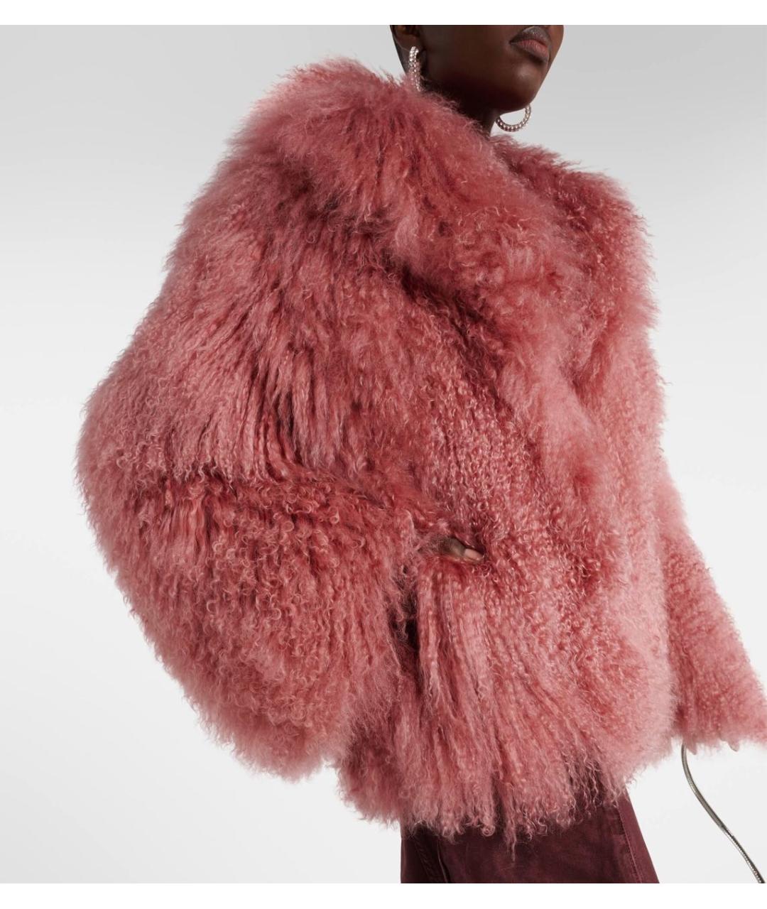 THE ATTICO Розовая меховая шуба, фото 7