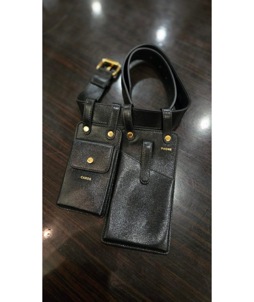 FENDI Черный кожаный ремень, фото 6