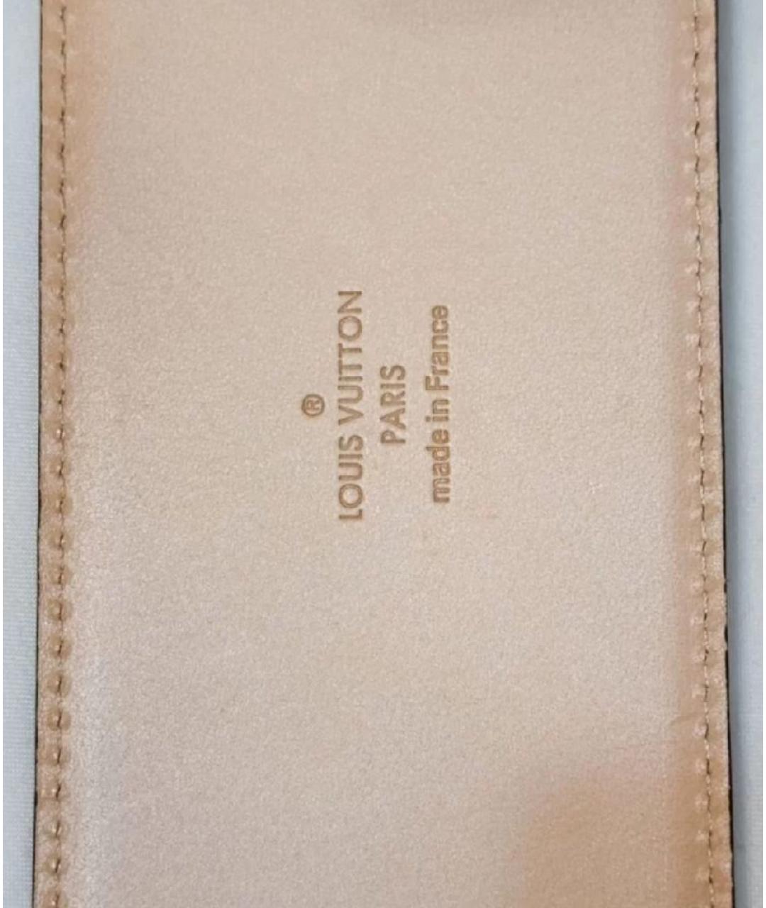 LOUIS VUITTON Черный ремень из лакированной кожи, фото 3
