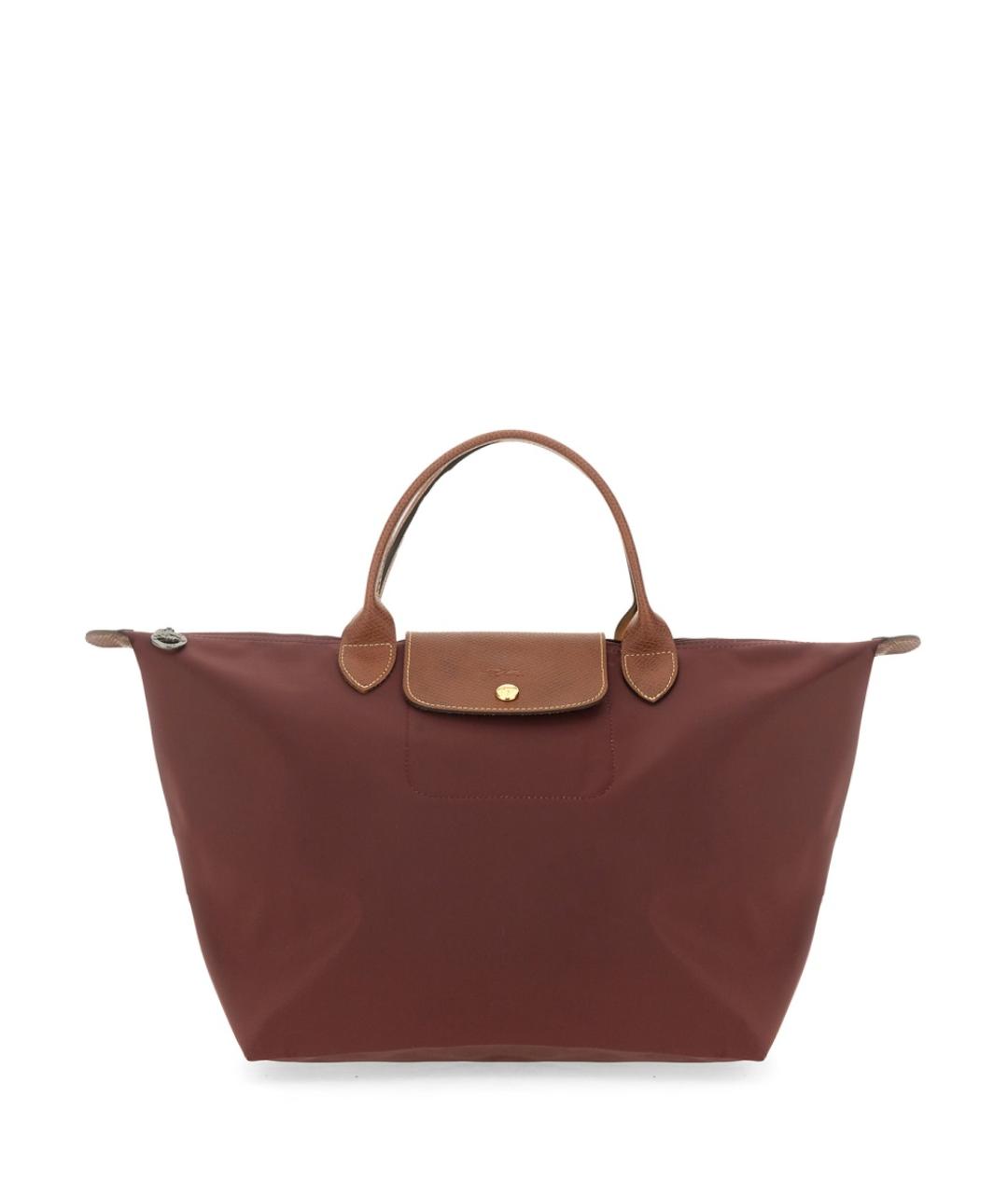 LONGCHAMP Бордовая синтетическая сумка через плечо, фото 1