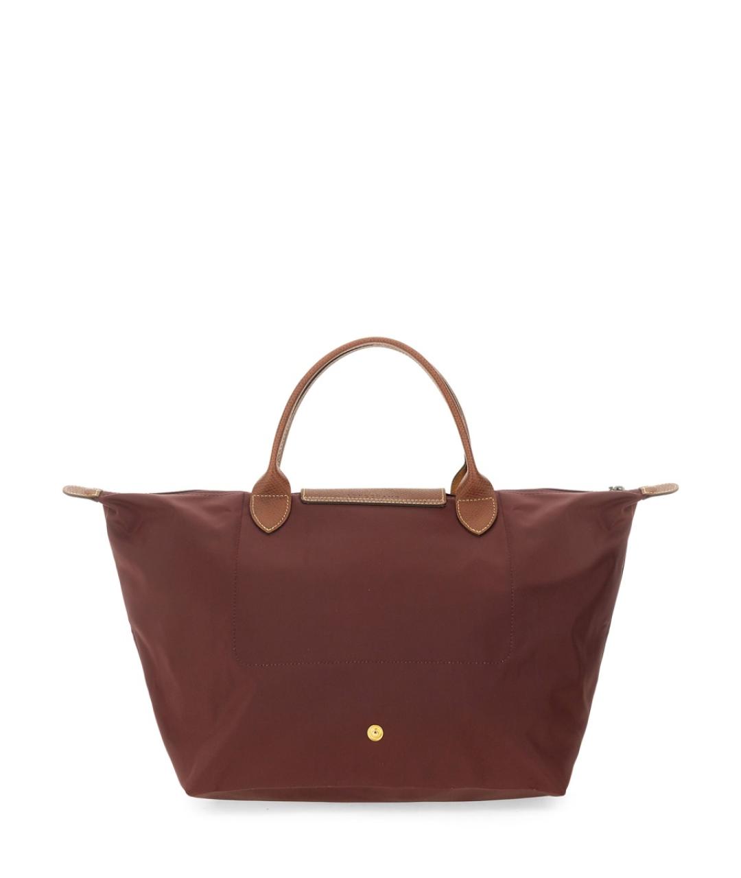 LONGCHAMP Бордовая синтетическая сумка через плечо, фото 2
