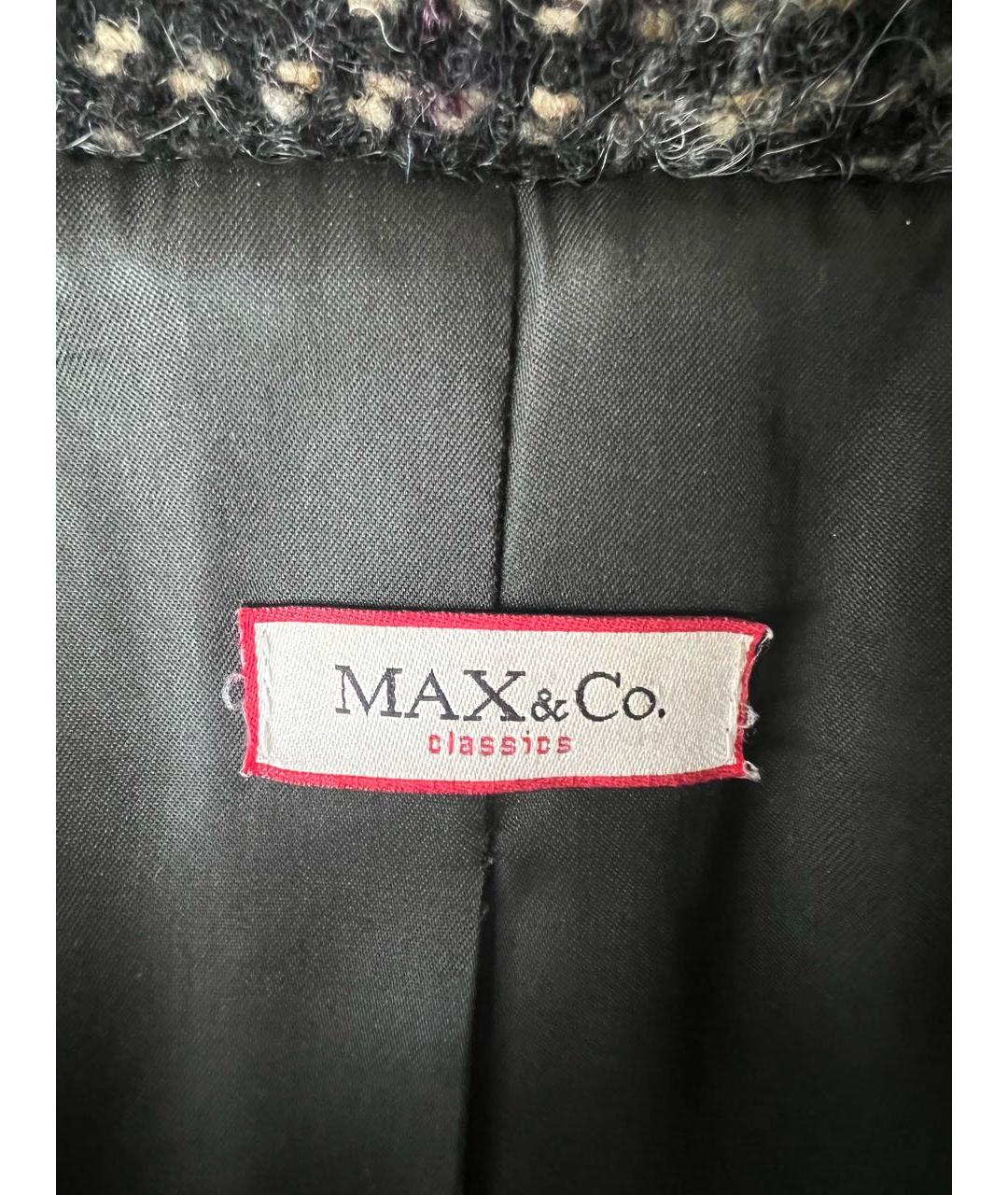 MAX MARA Антрацитовое шерстяное пальто, фото 3