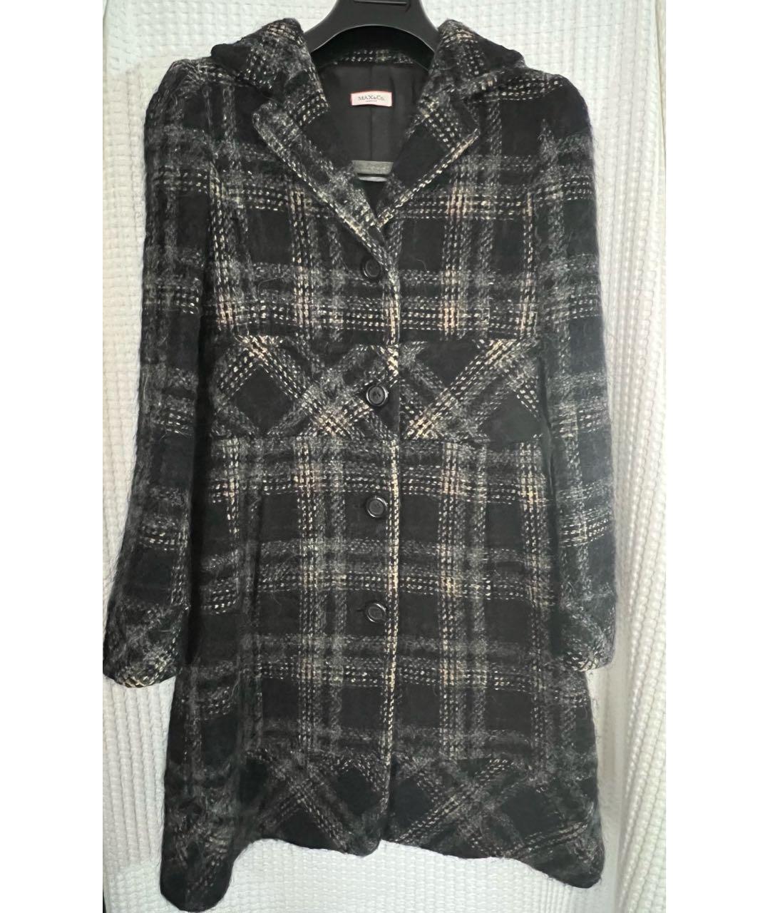 MAX MARA Антрацитовое шерстяное пальто, фото 5