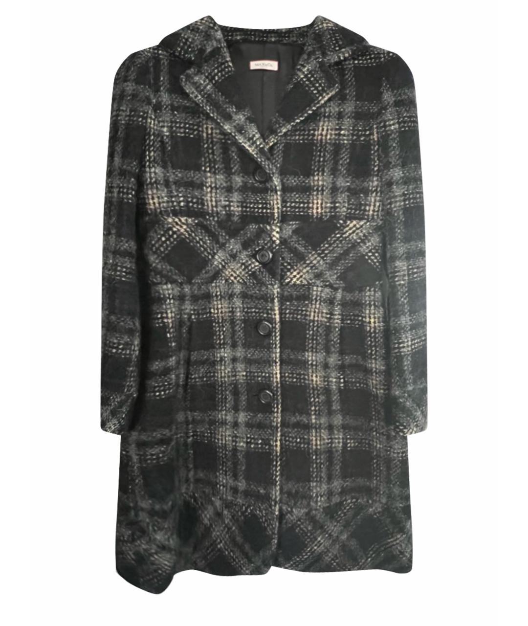 MAX MARA Антрацитовое шерстяное пальто, фото 1