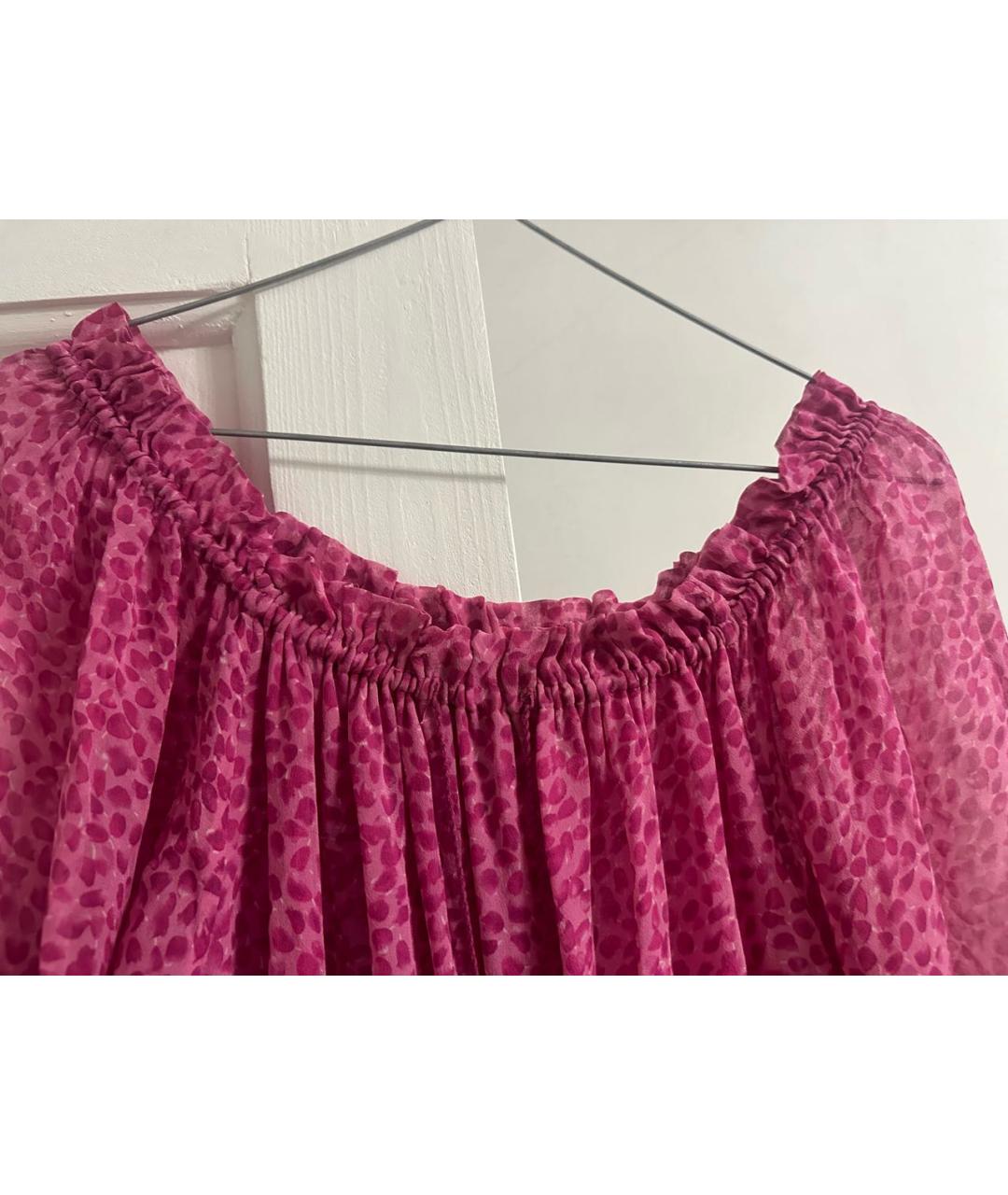 DIANE VON FURSTENBERG Розовое полиэстеровое повседневное платье, фото 4