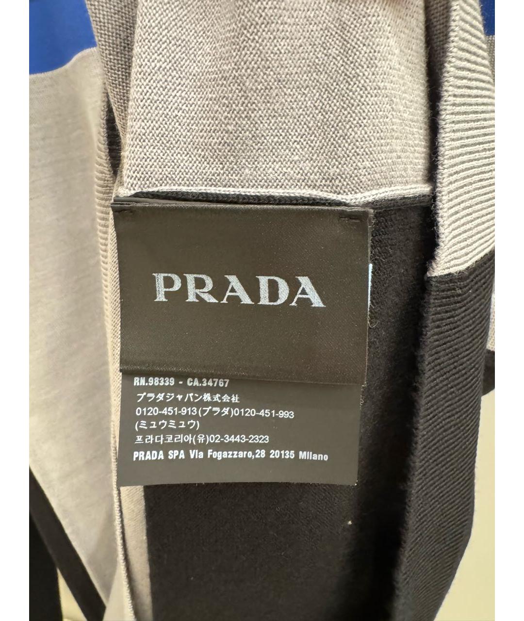 PRADA Черный шерстяной джемпер / свитер, фото 4