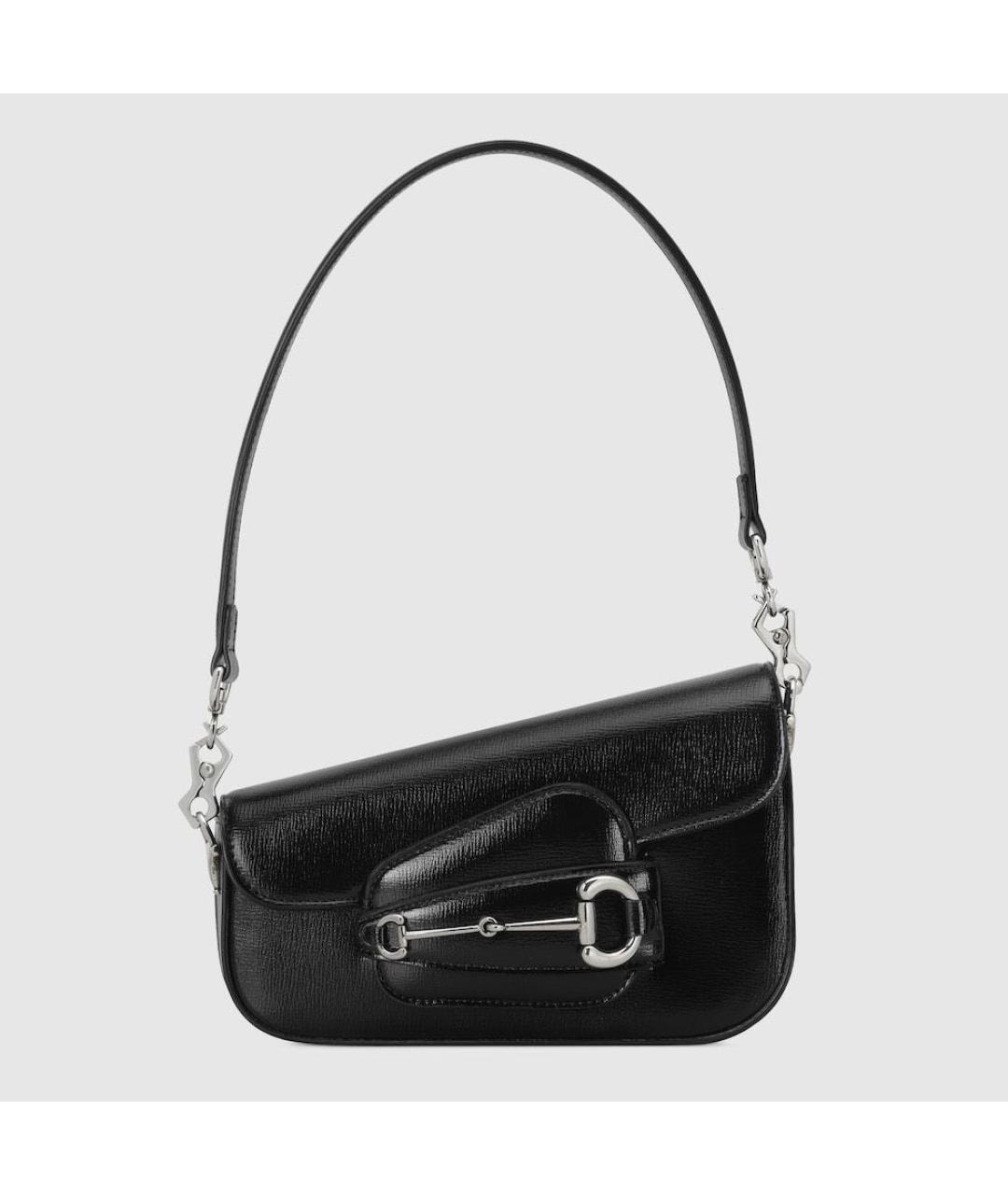 GUCCI Черная кожаная сумка с короткими ручками, фото 3