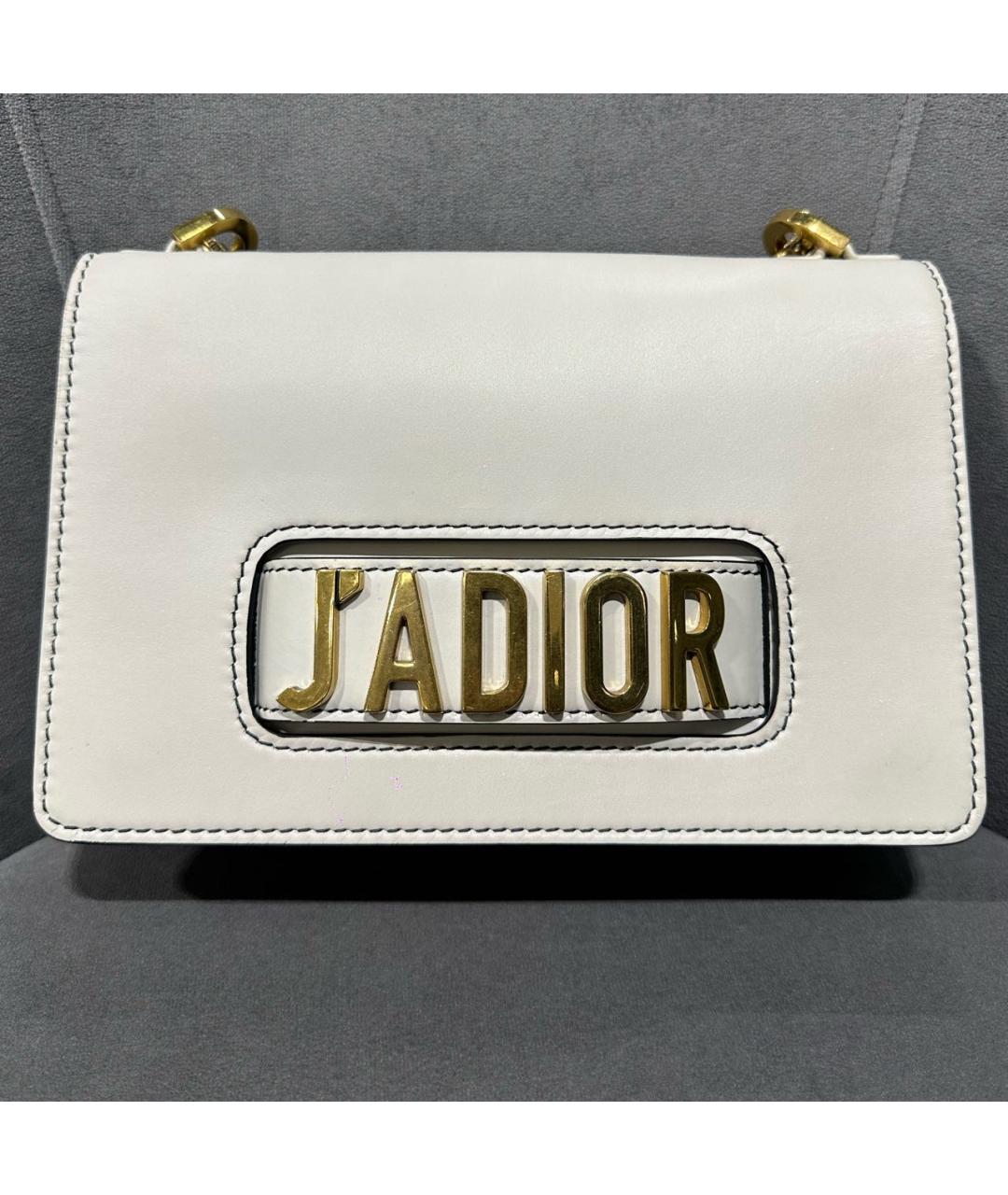 CHRISTIAN DIOR Белая кожаная сумка через плечо, фото 8