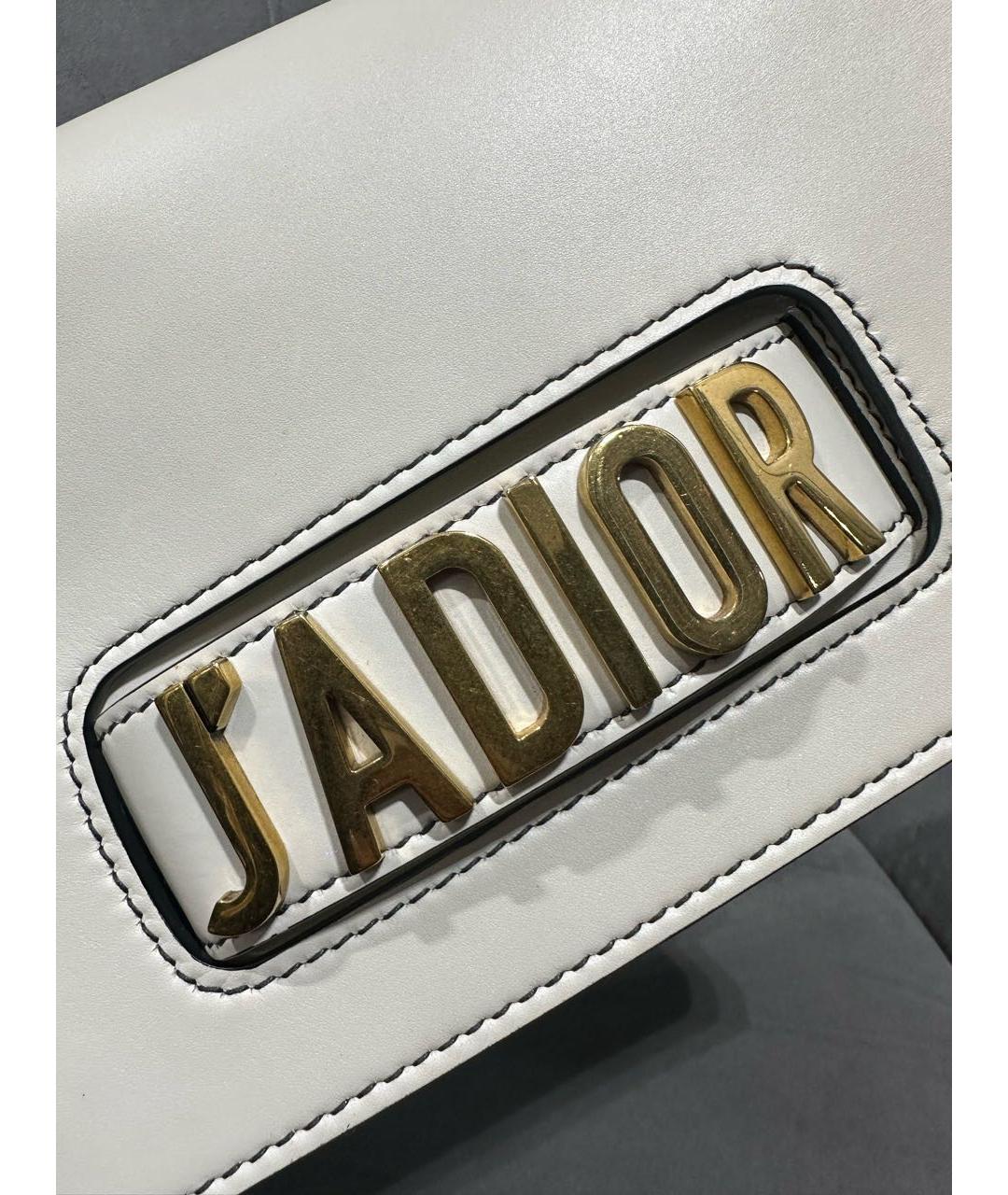 CHRISTIAN DIOR Белая кожаная сумка через плечо, фото 5