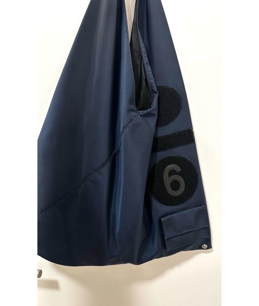 MM6 MAISON MARGIELA Темно-синяя сумка тоут, фото 3