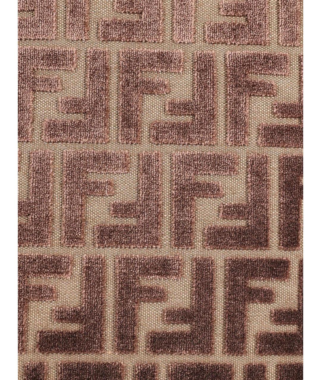 FENDI Коричневая жаккардовая сумка тоут, фото 4