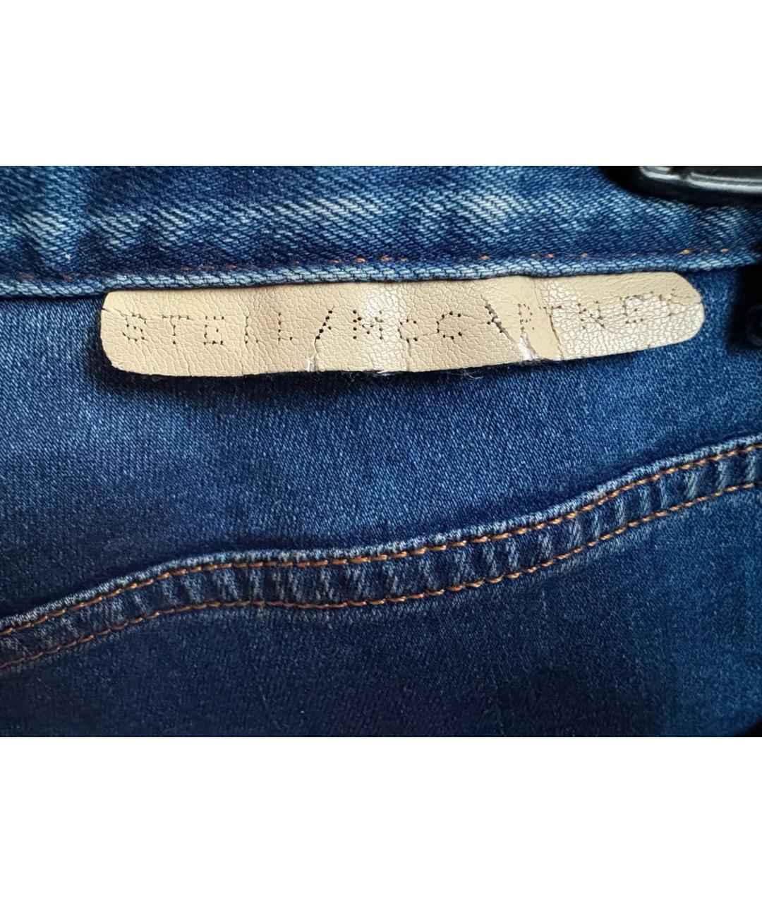 STELLA MCCARTNEY Голубые хлопок-полиэтиленовые прямые джинсы, фото 8