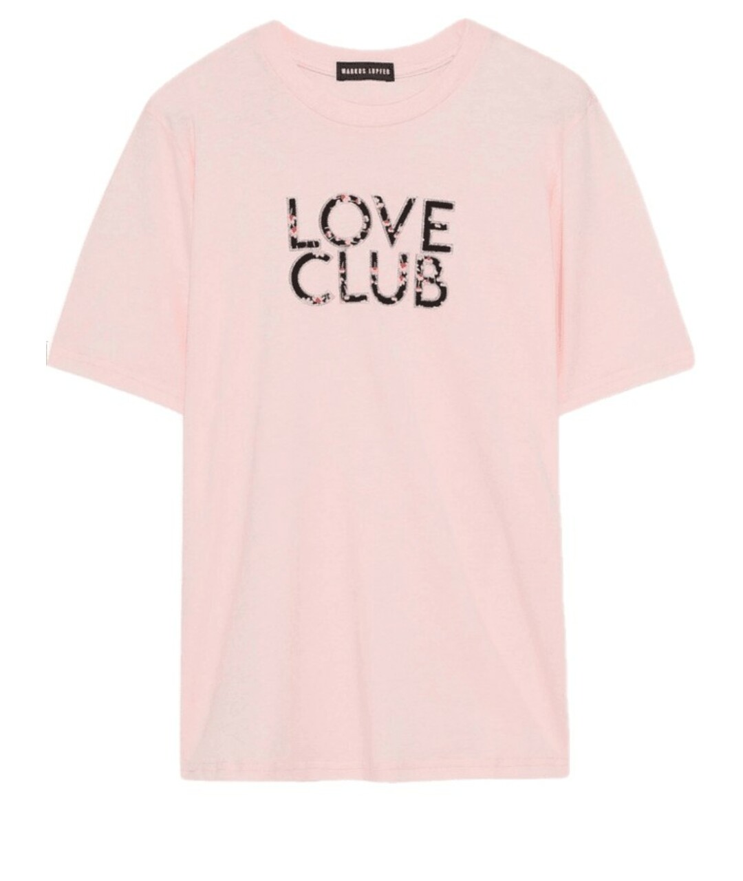 MARKUS LUPFER Розовая хлопковая футболка, фото 1