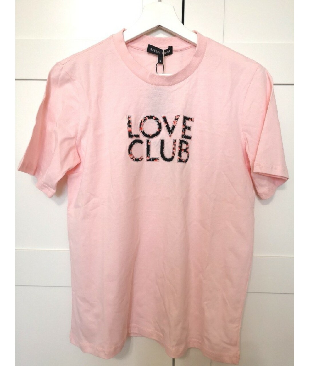 MARKUS LUPFER Розовая хлопковая футболка, фото 2