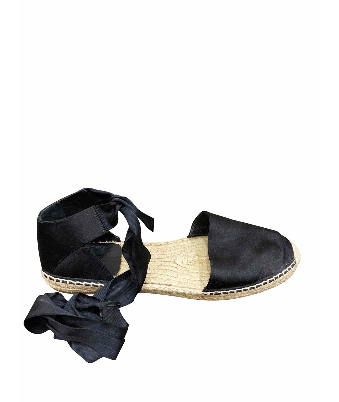 SAINT LAURENT Черные текстильные сандалии, фото 1