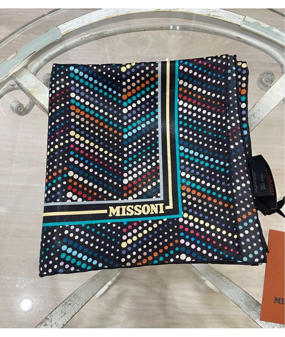 MISSONI Зеленый шелковый платок, фото 5