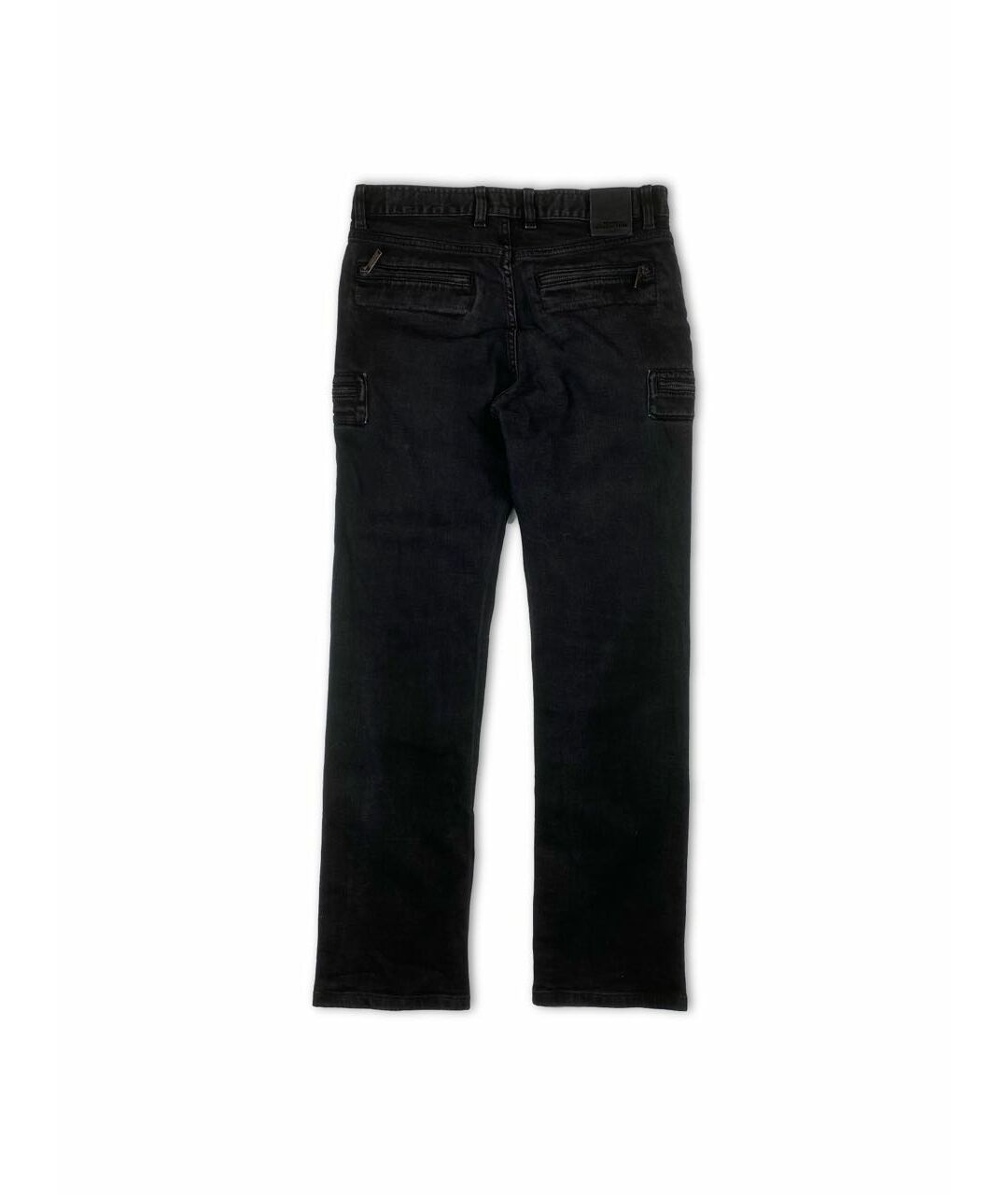 VERSACE COLLECTION Черные хлопковые прямые джинсы, фото 2