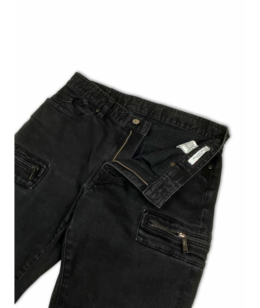 VERSACE COLLECTION Черные хлопковые прямые джинсы, фото 4