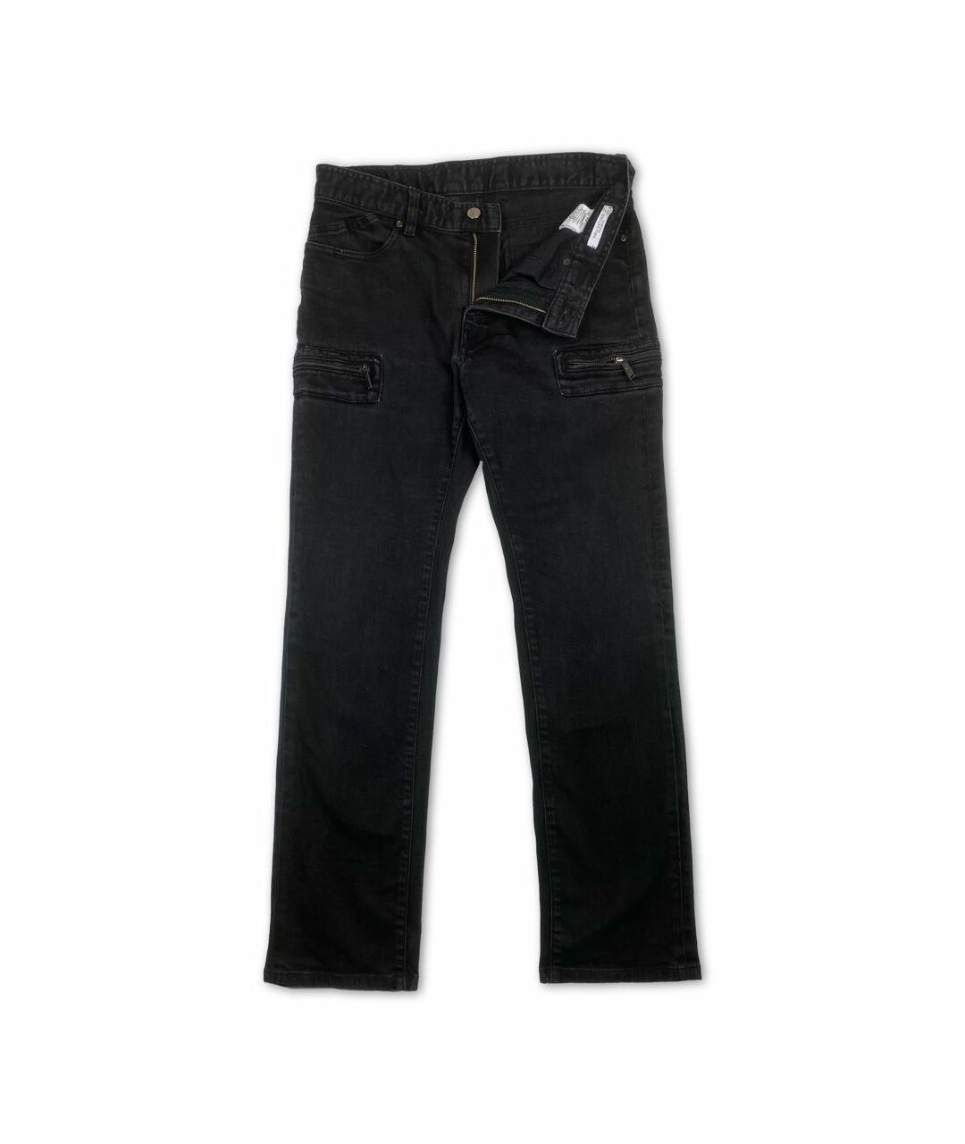 VERSACE COLLECTION Черные хлопковые прямые джинсы, фото 1