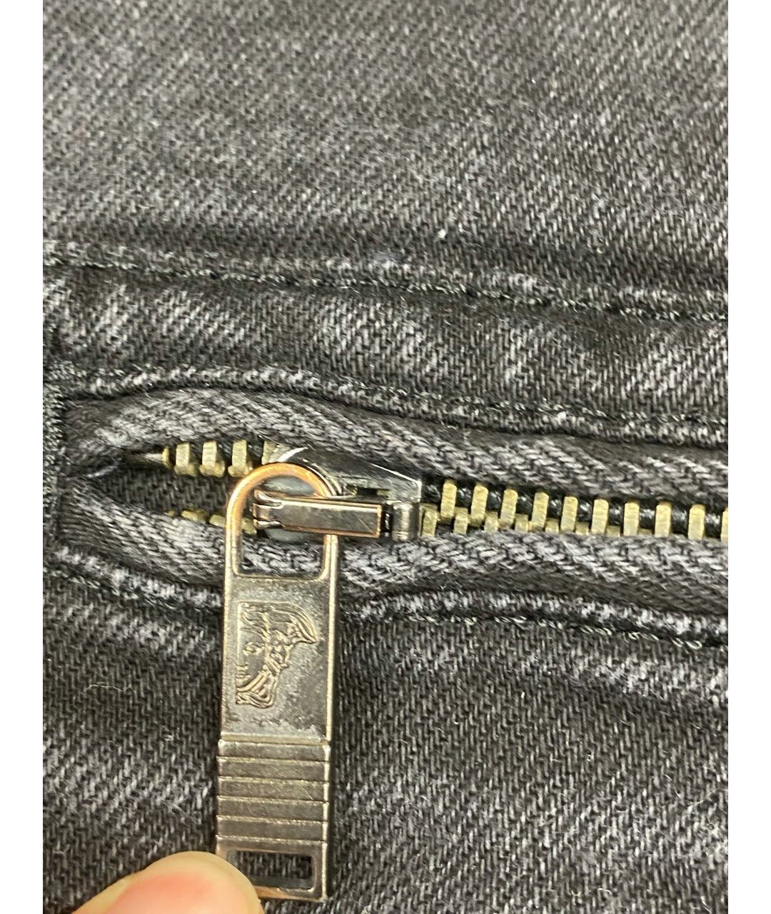 VERSACE COLLECTION Черные хлопковые прямые джинсы, фото 6