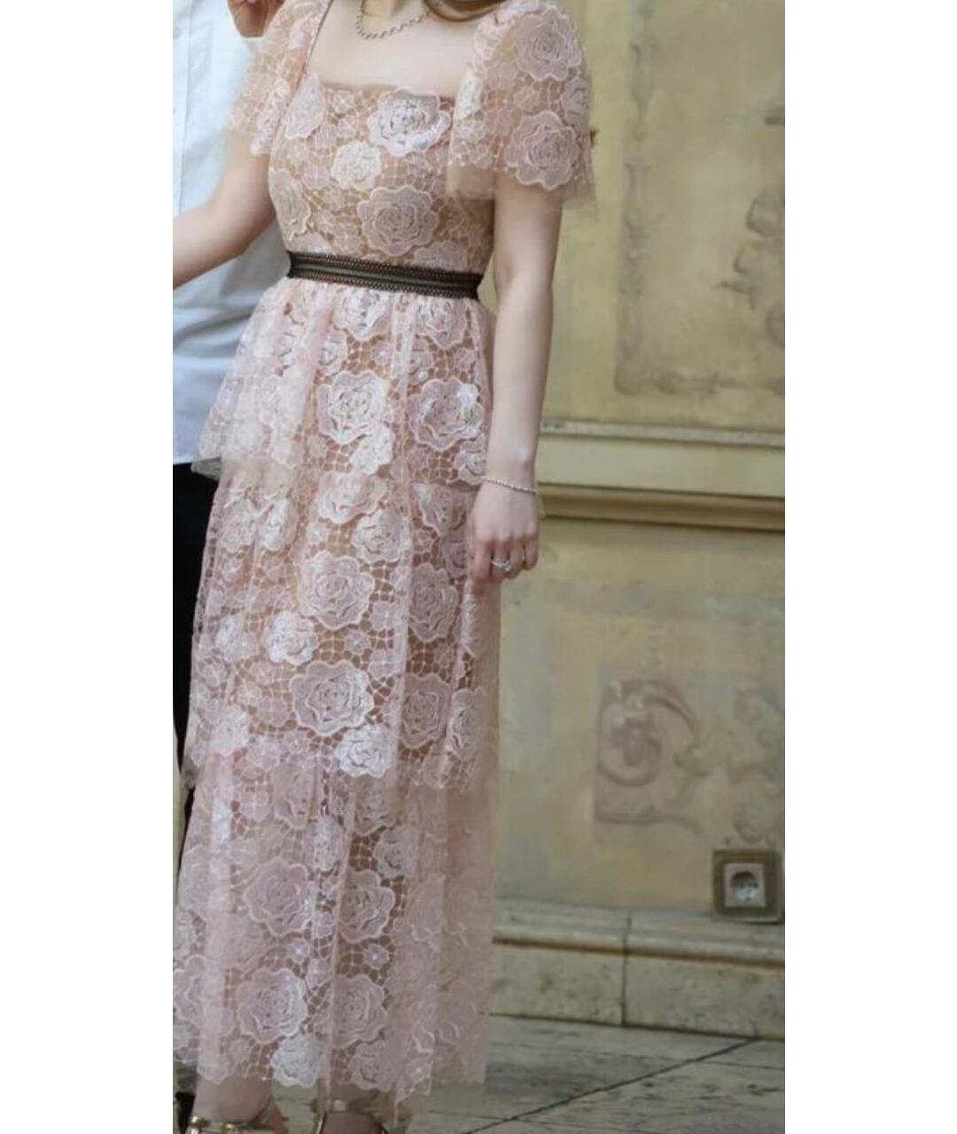 SELF-PORTRAIT Розовое полиэстеровое вечернее платье, фото 2