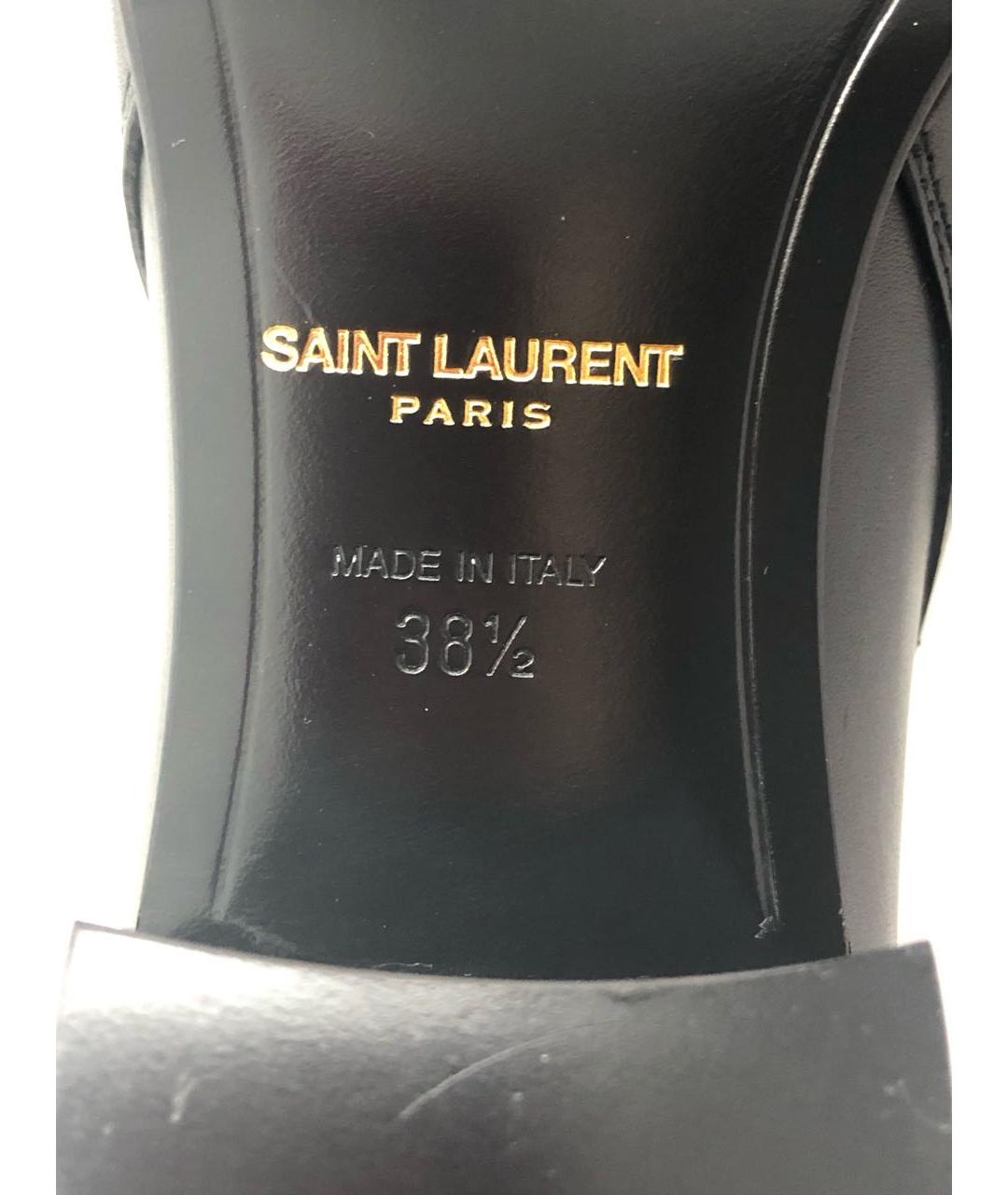 SAINT LAURENT Черные кожаные ботильоны, фото 5