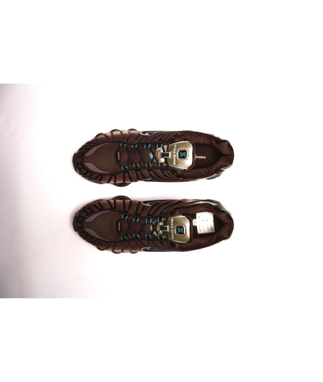 NIKE Коричневые текстильные низкие кроссовки / кеды, фото 3