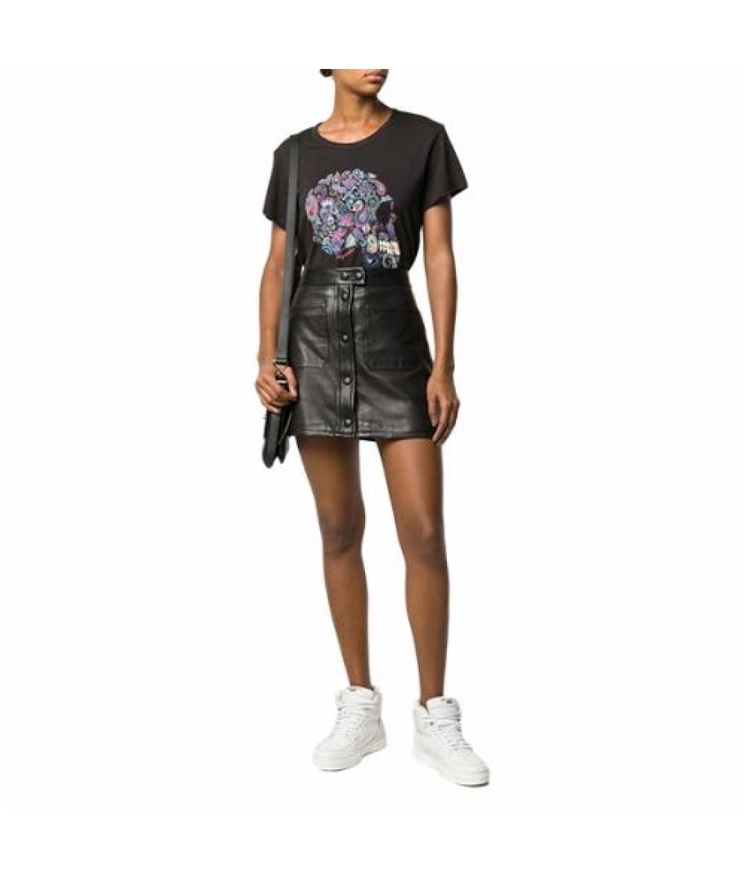 ZADIG & VOLTAIRE Антрацитовая хлопковая футболка, фото 4