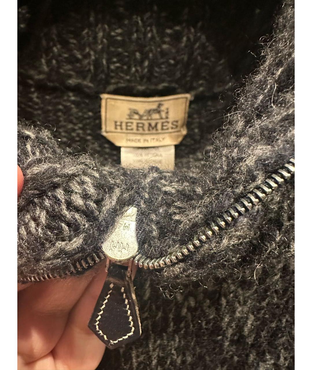 HERMES Серый джемпер / свитер, фото 3