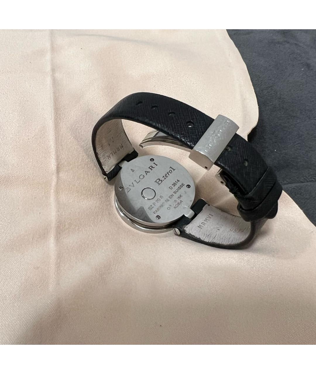 BVLGARI Черные часы из желтого золота, фото 2