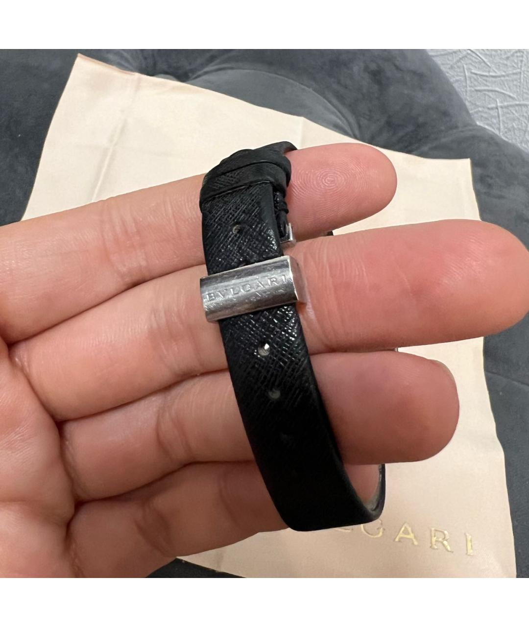 BVLGARI Черные часы из желтого золота, фото 3
