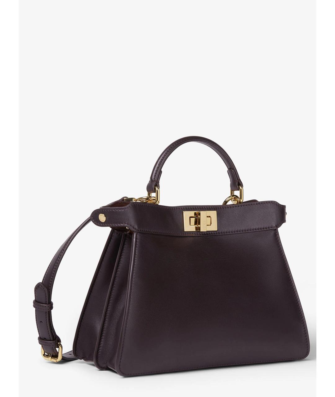 FENDI Коричневая кожаная сумка тоут, фото 3