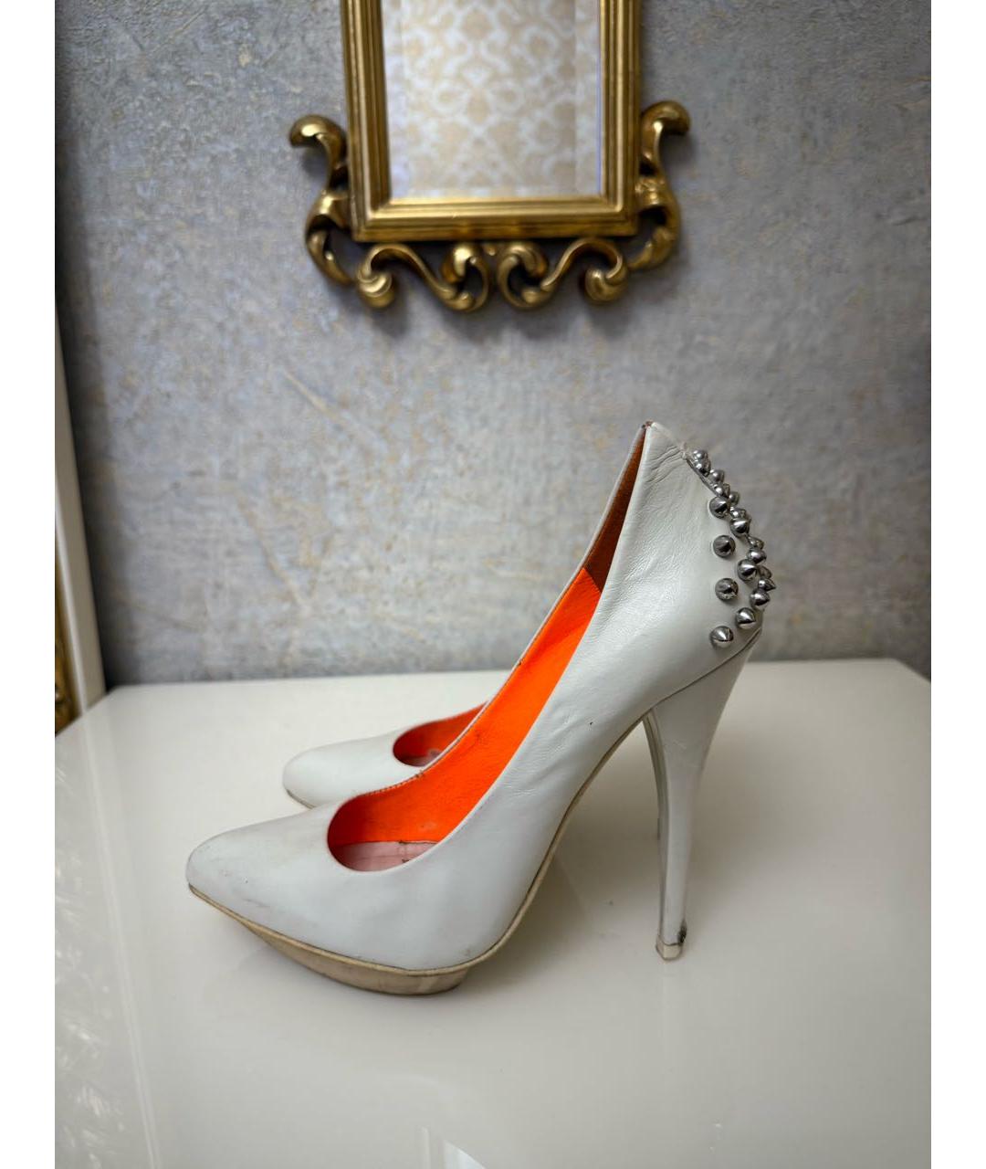 ALEXANDER MCQUEEN Бежевые кожаные туфли, фото 3