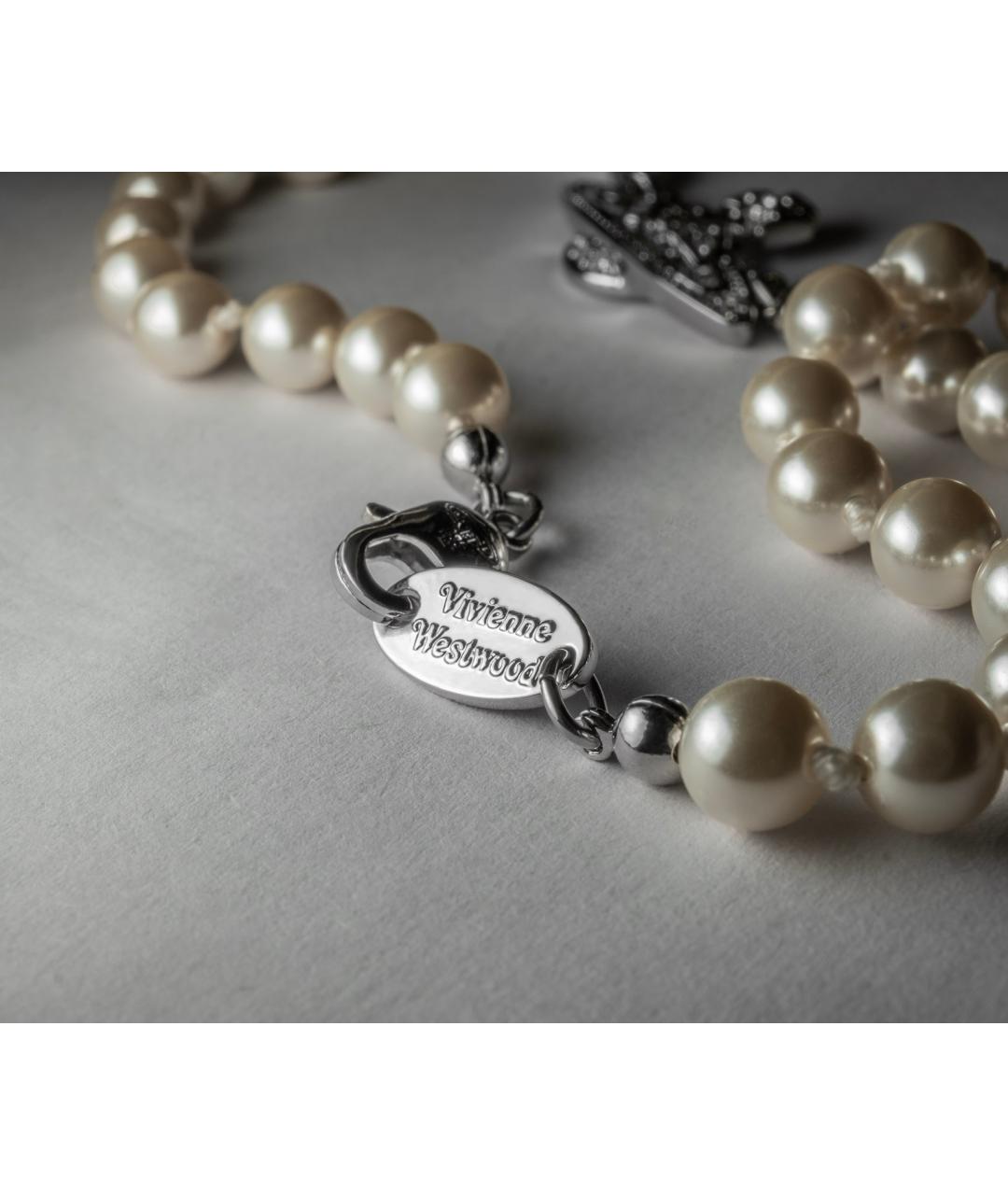 VIVIENNE WESTWOOD Серебряное с серебряным покрытием колье, фото 4