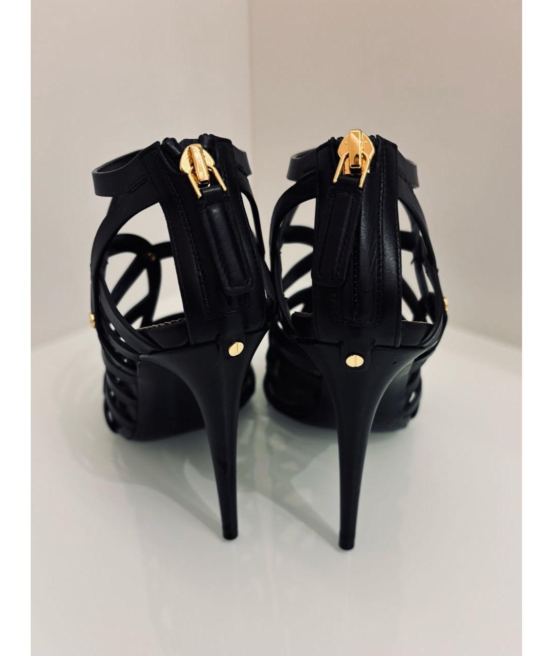 TOM FORD Черные кожаные босоножки, фото 5