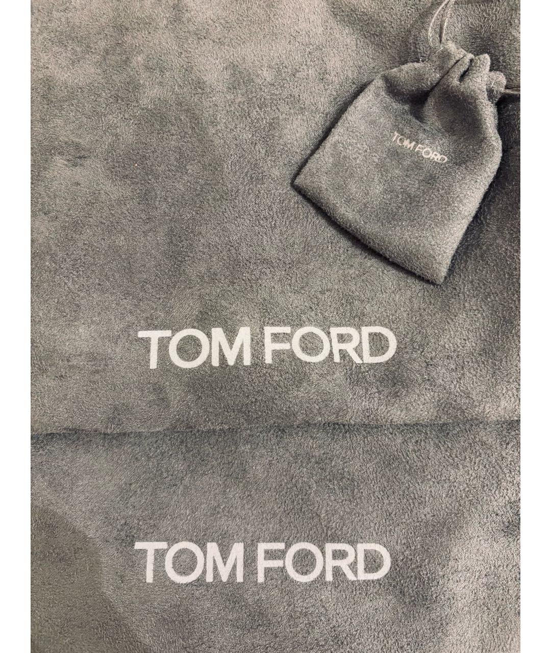 TOM FORD Черные кожаные босоножки, фото 8