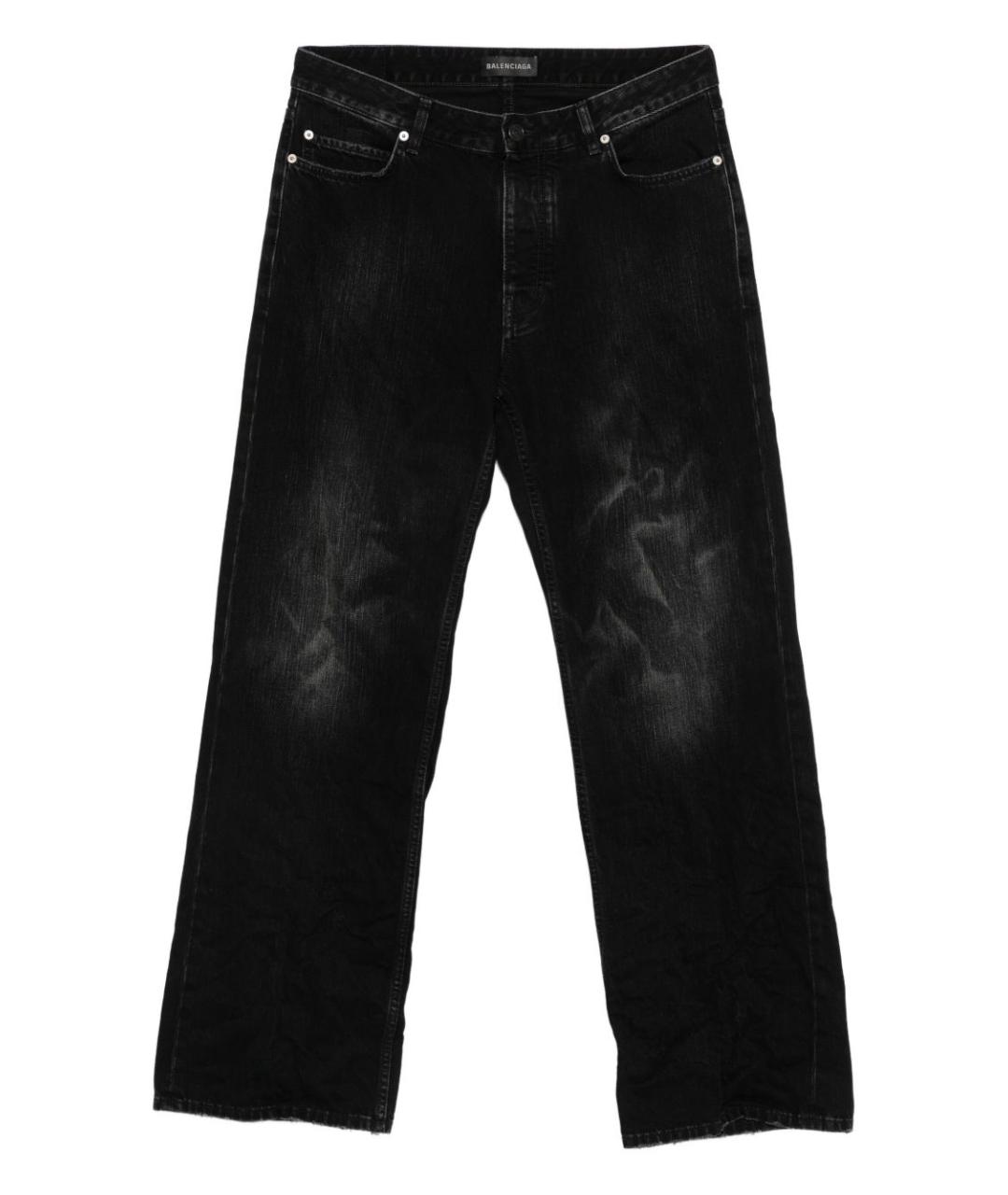 BALENCIAGA Черные хлопковые повседневные брюки, фото 1