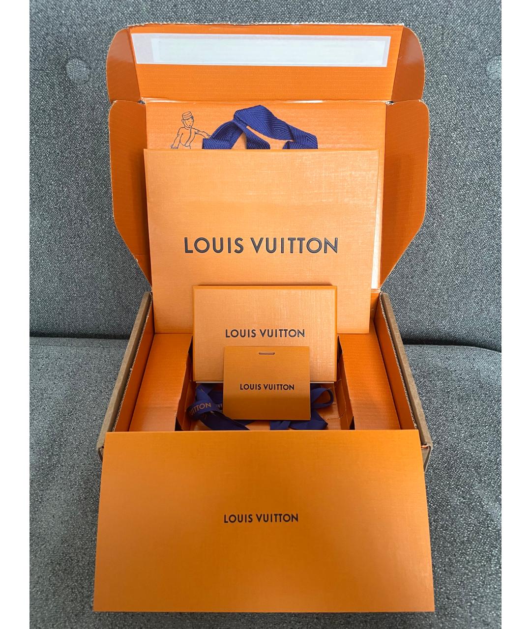 LOUIS VUITTON Голубой кожаный кардхолдер, фото 6