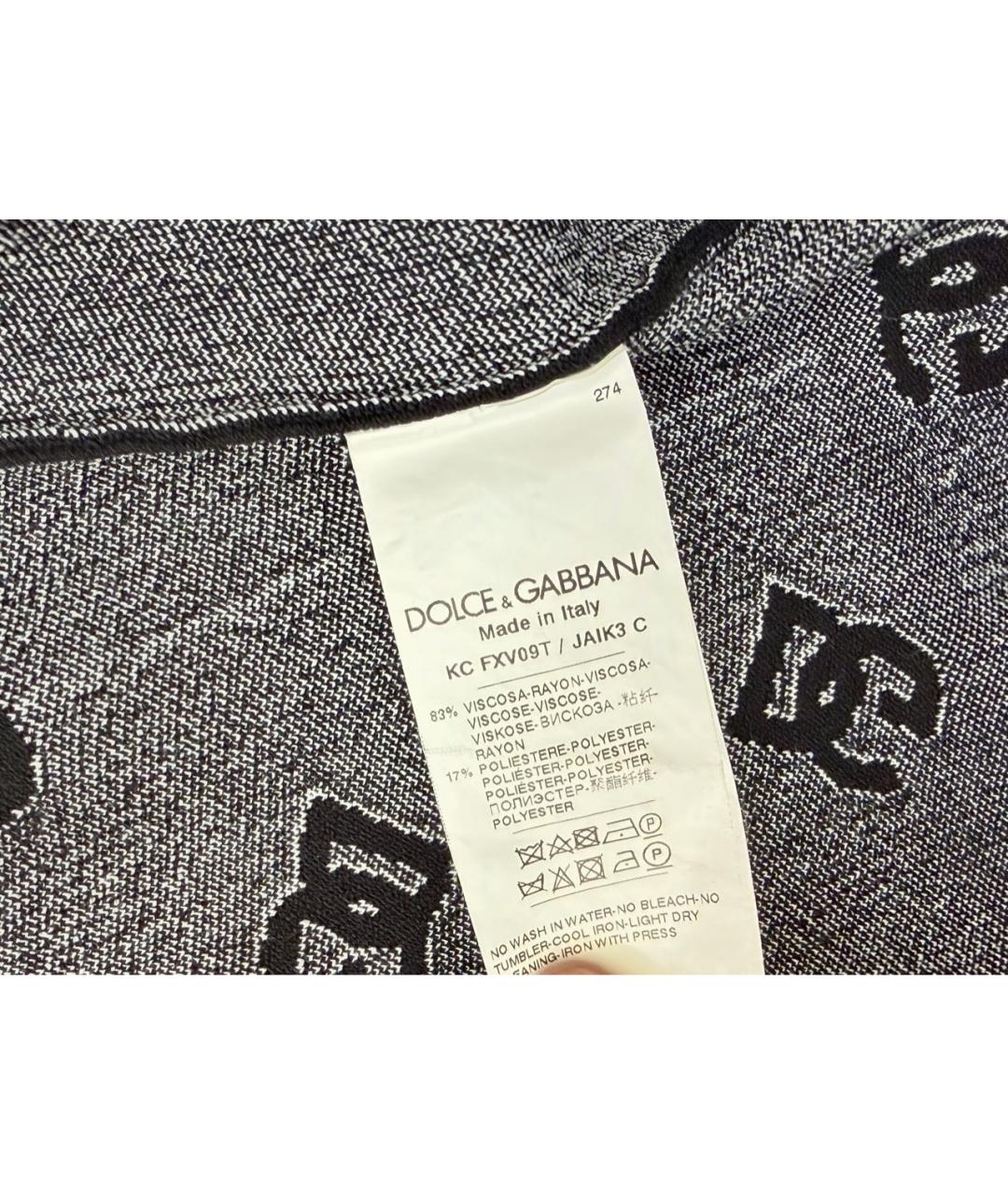 DOLCE&GABBANA Черный вискозный кардиган, фото 3