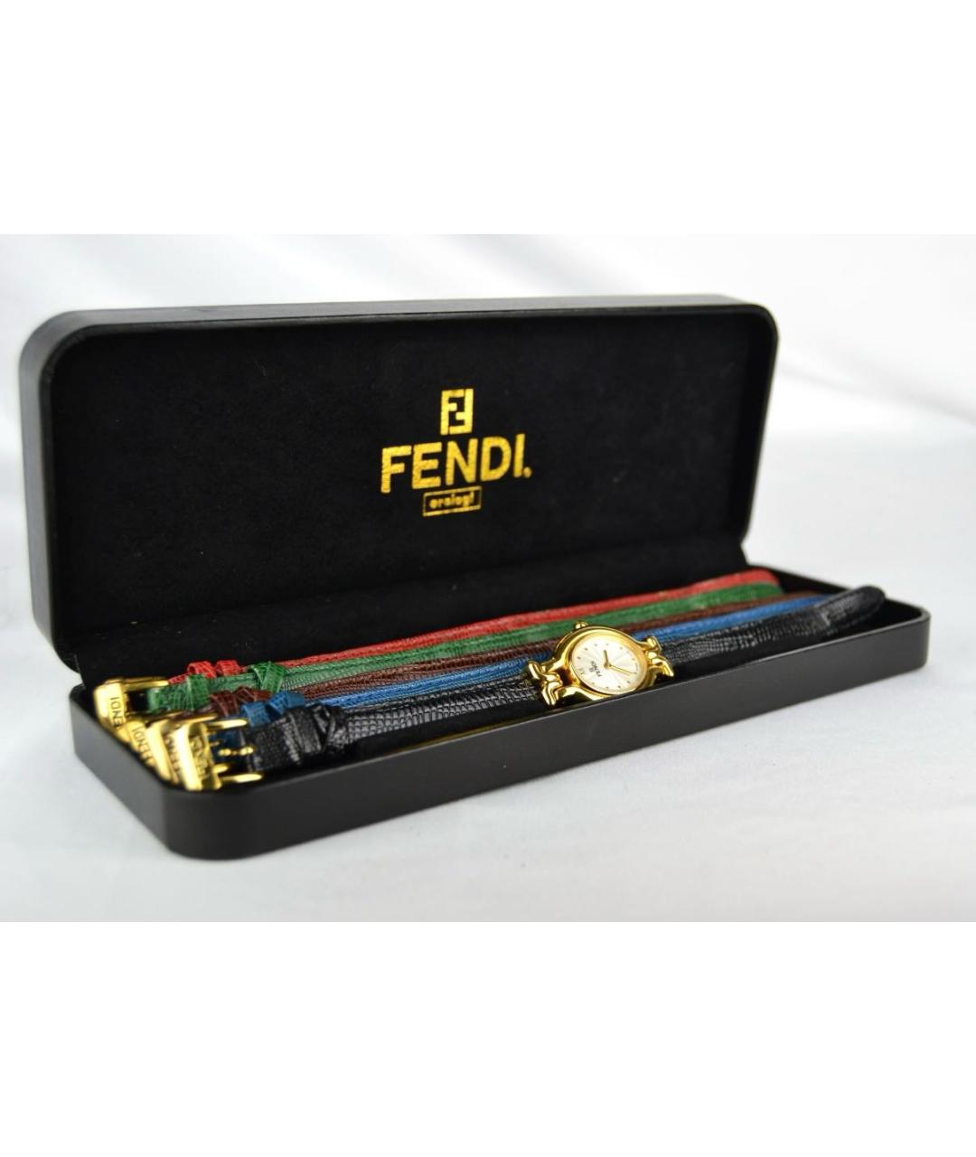 FENDI Мульти позолоченные часы, фото 4